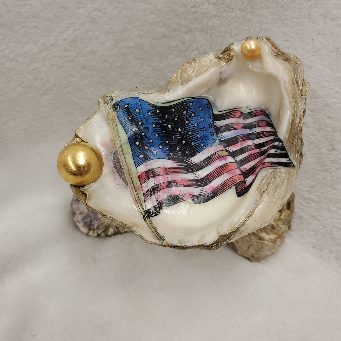 Patriotic Decorated Oyster Shells (PT)