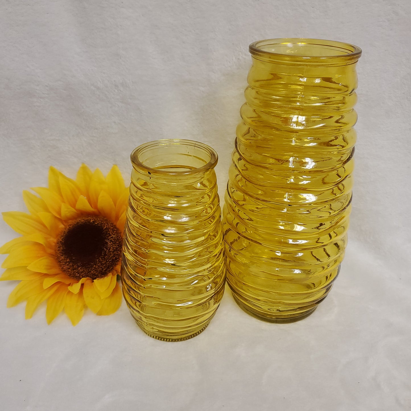 Beehive Design Yellow Vases