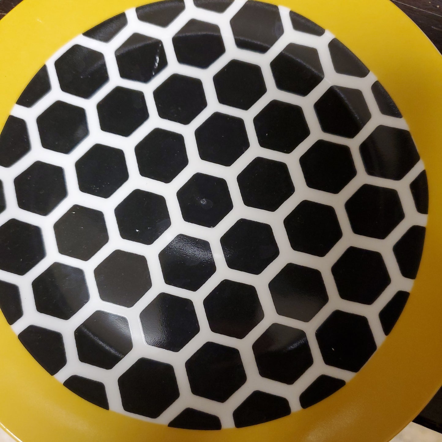 Beehive Design Coffee Mug and Plate