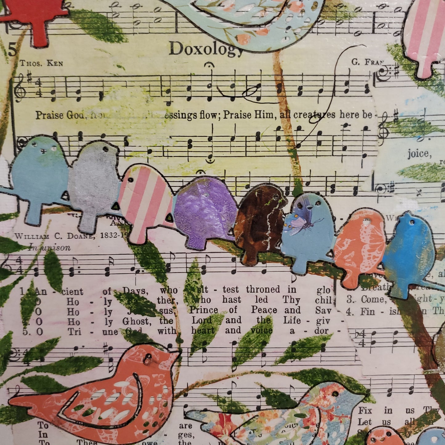 Artisan Bird Canvas Art - Handcrafted Decoration