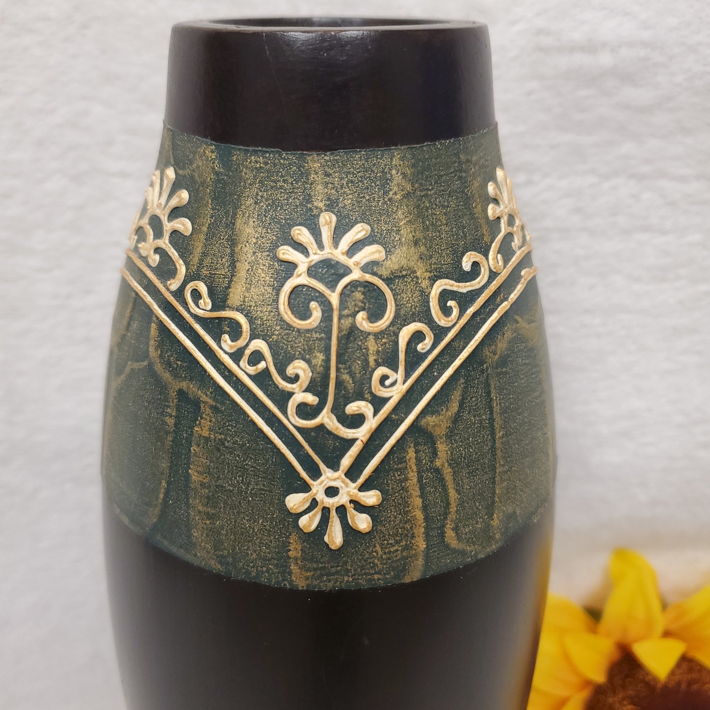 Black and Green Vase