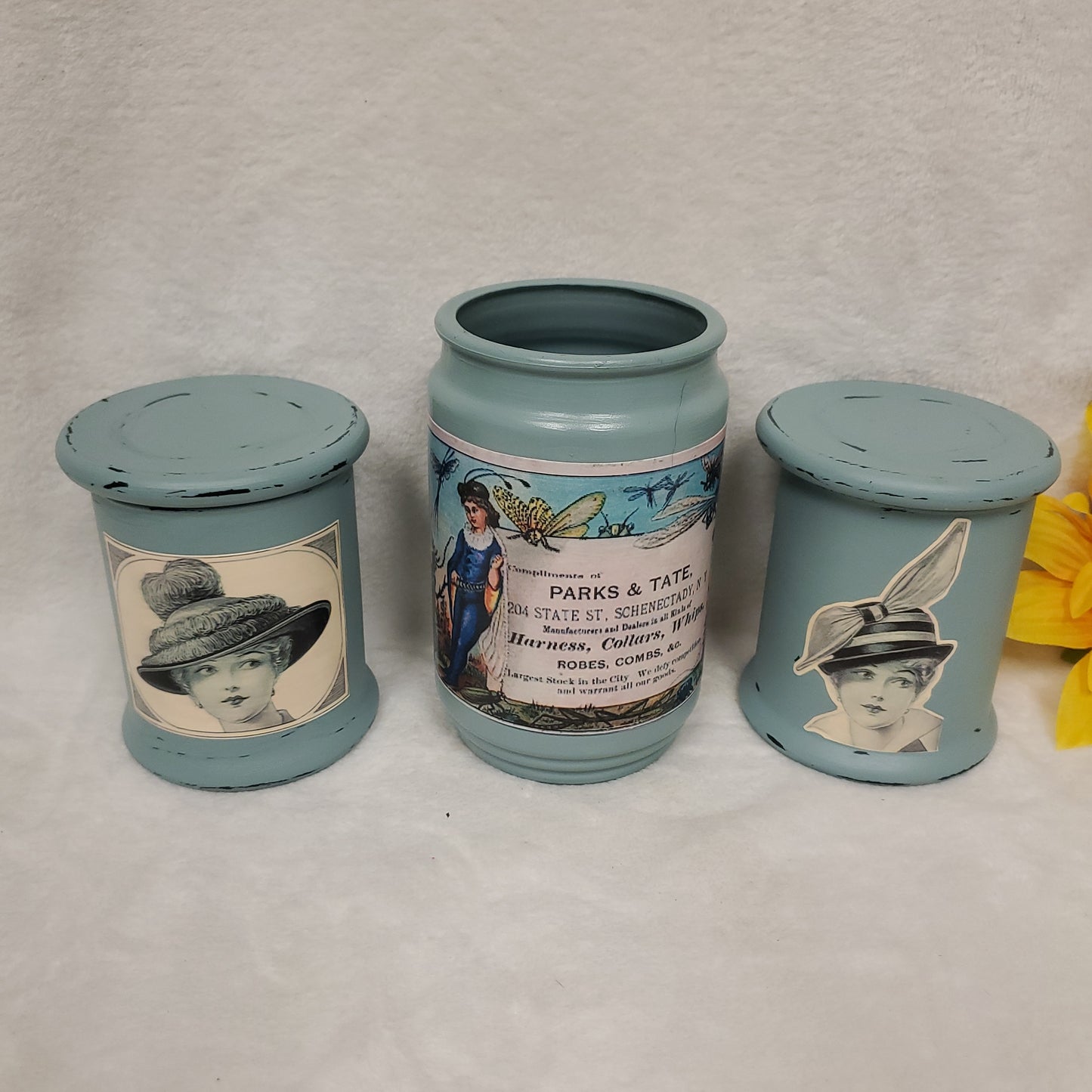 Rustic Kitchen Display (set of 3) Vintage Inspired Table Decor