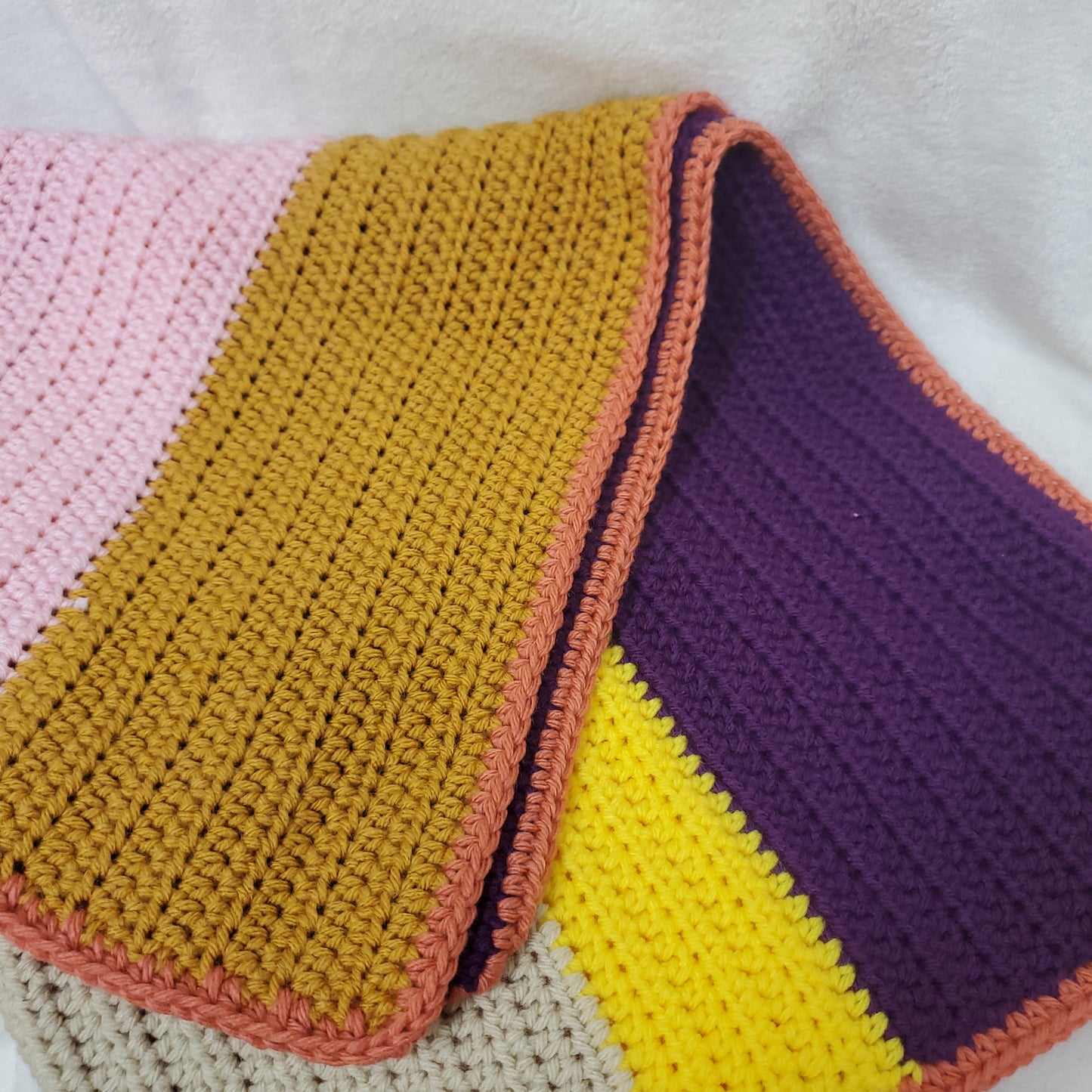 Unique Crochet Baby Quilt, Handmade with Care