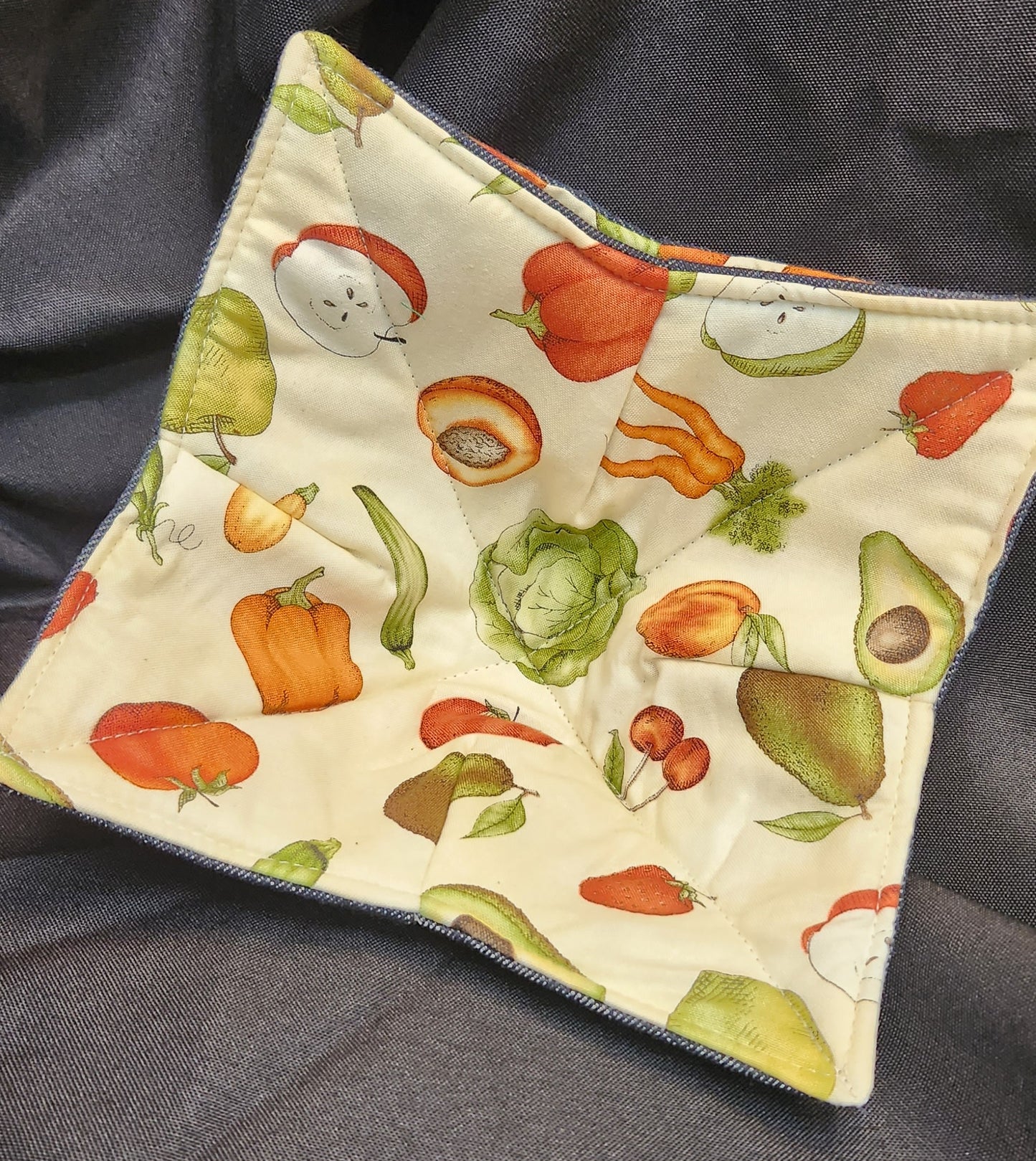 Microwave Bowl Holders - Hand Stitched Food Safe Fabric (FL)