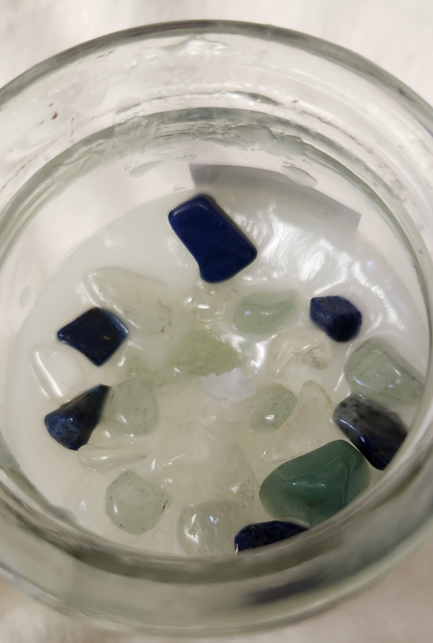 Candles with Tumbled Stones
