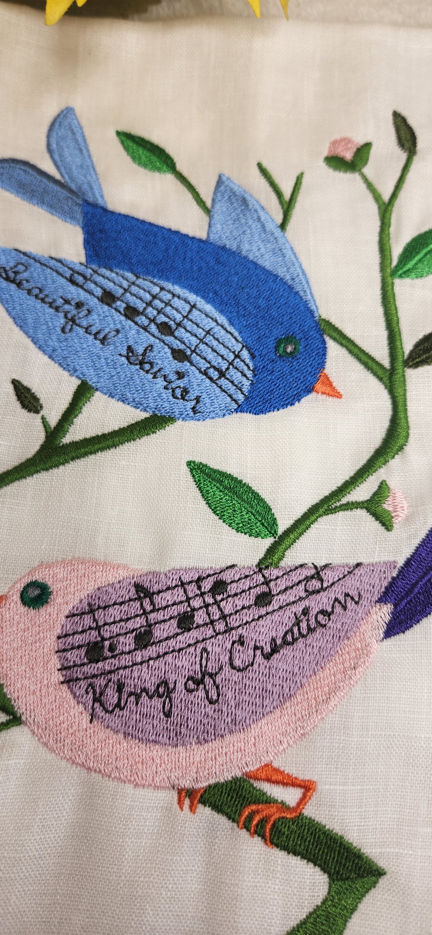 Hand-Crafted Embroidered Hymnal Hand Towels