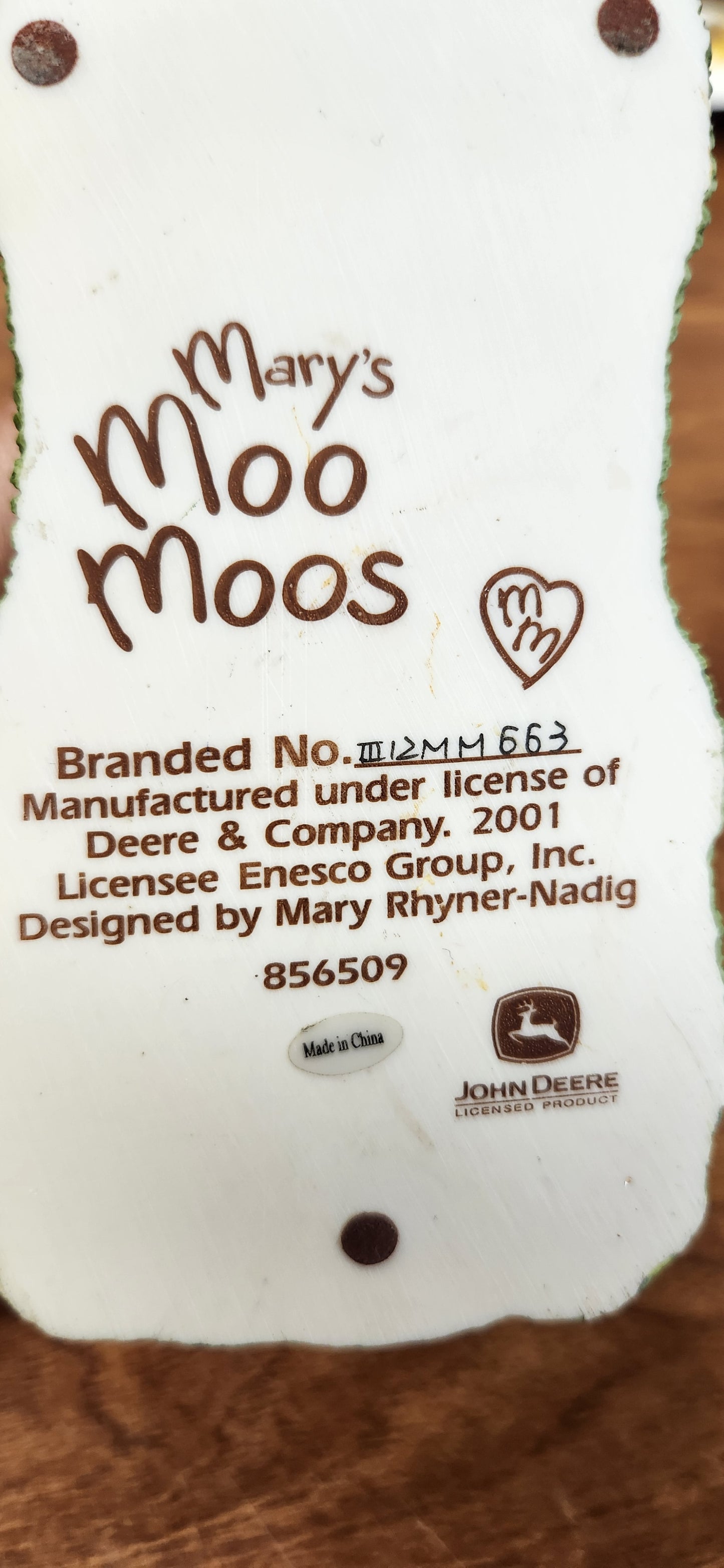 Mary Moo Moos John Deere Cows