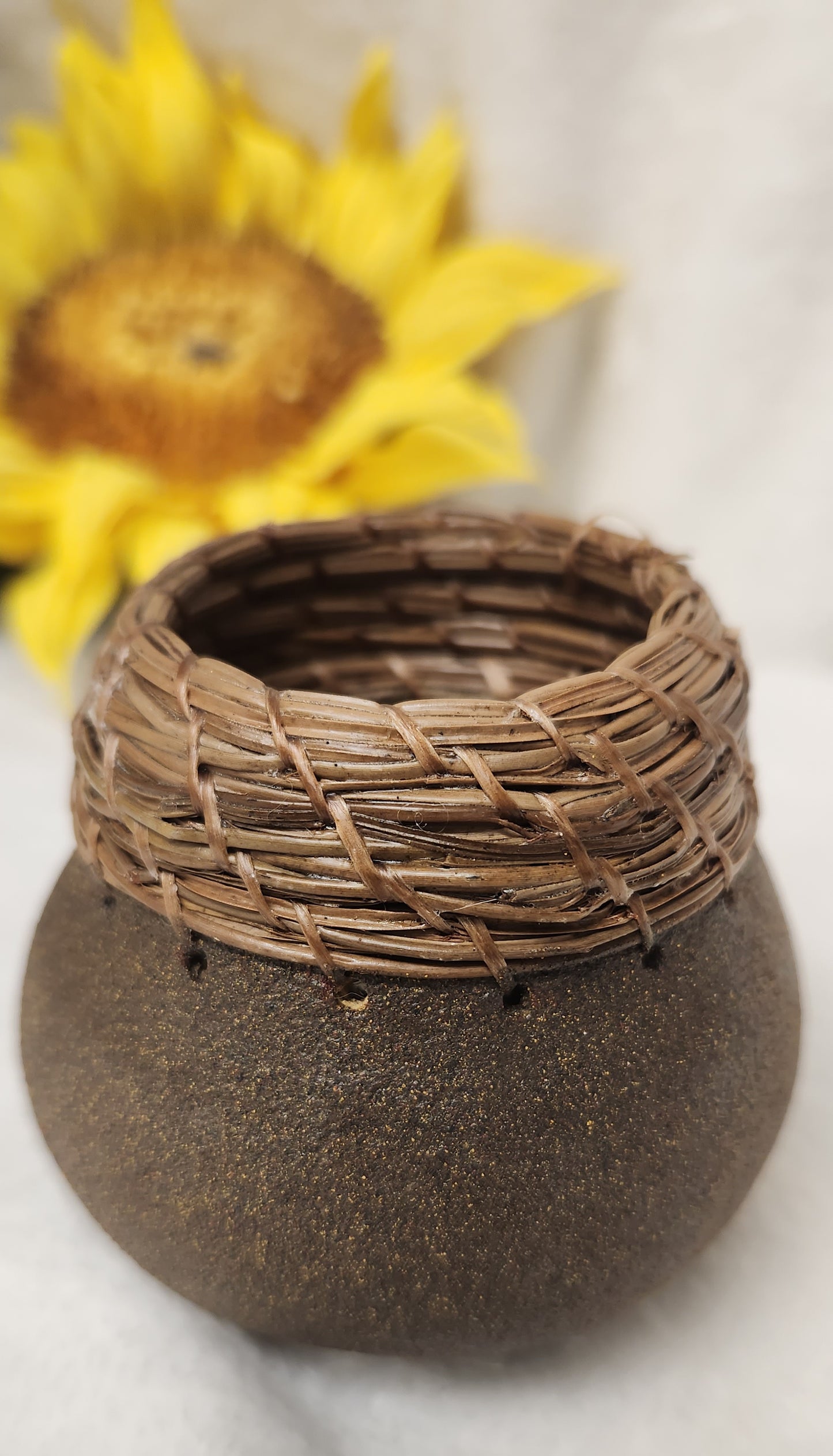 Hand-woven Pine Needle Basket