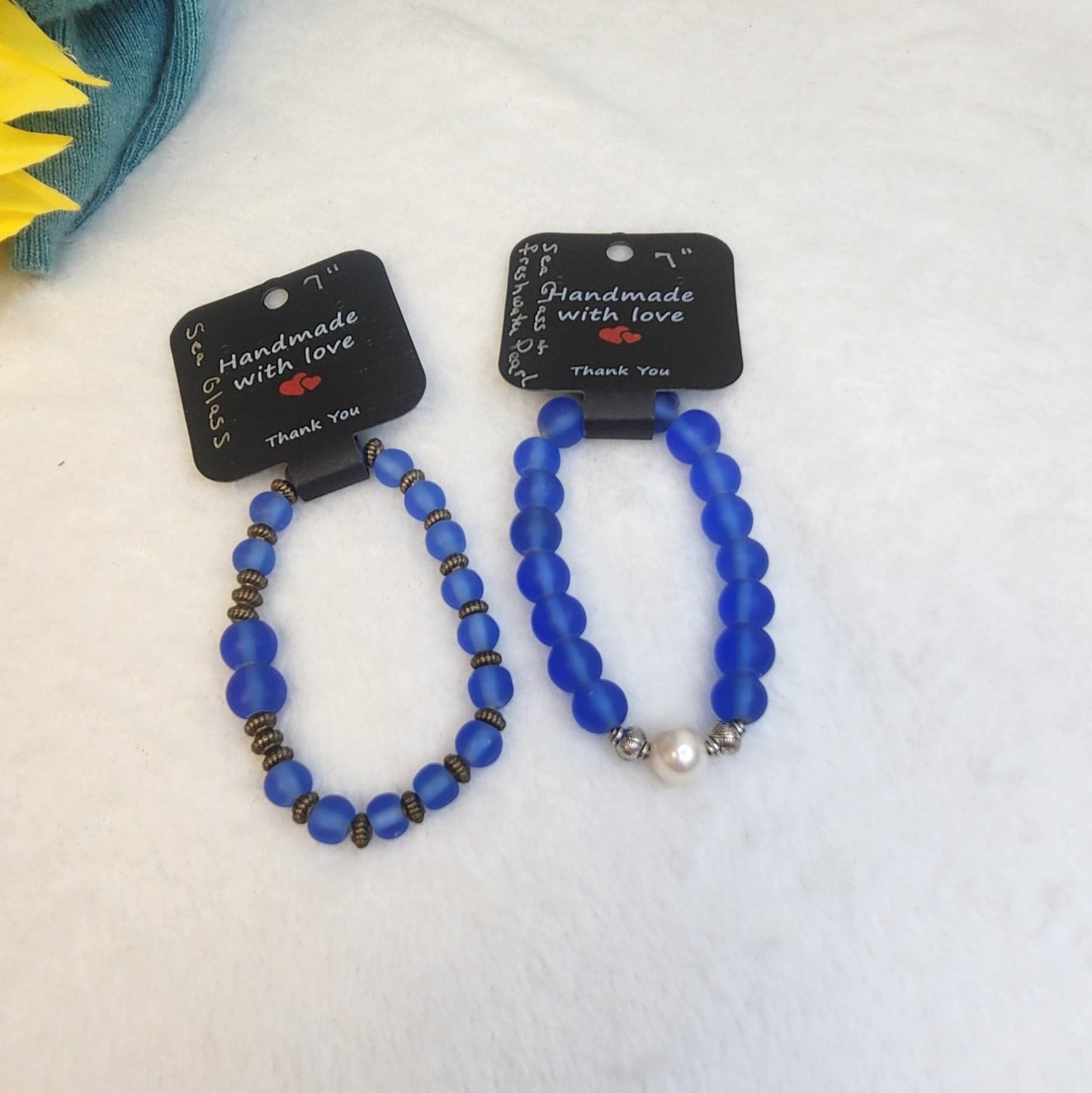 Ocean Lover's Sea Glass Bracelet - Unique Handmade Jewelry