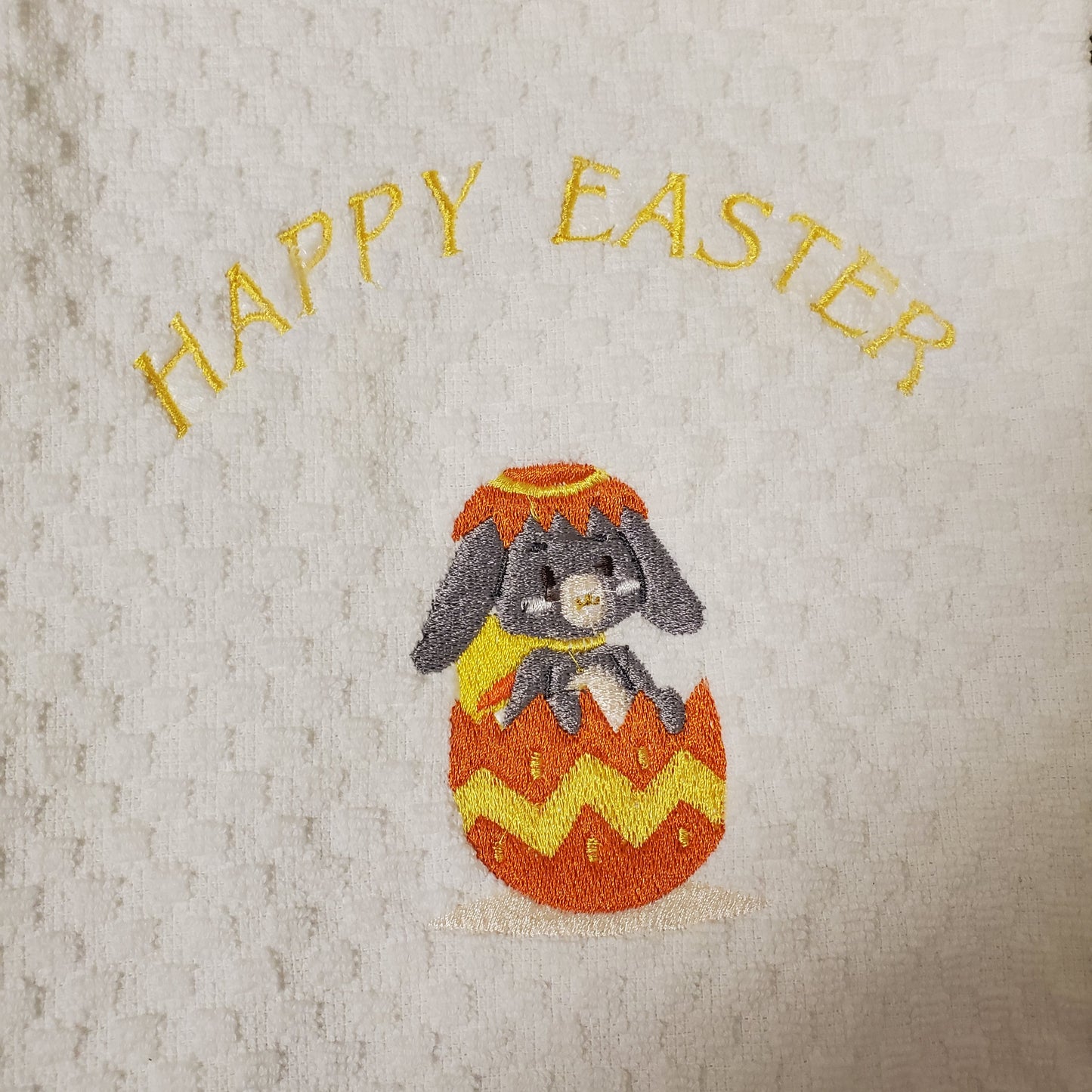 Hand-Crafted Embroidered Easter Hand Towels