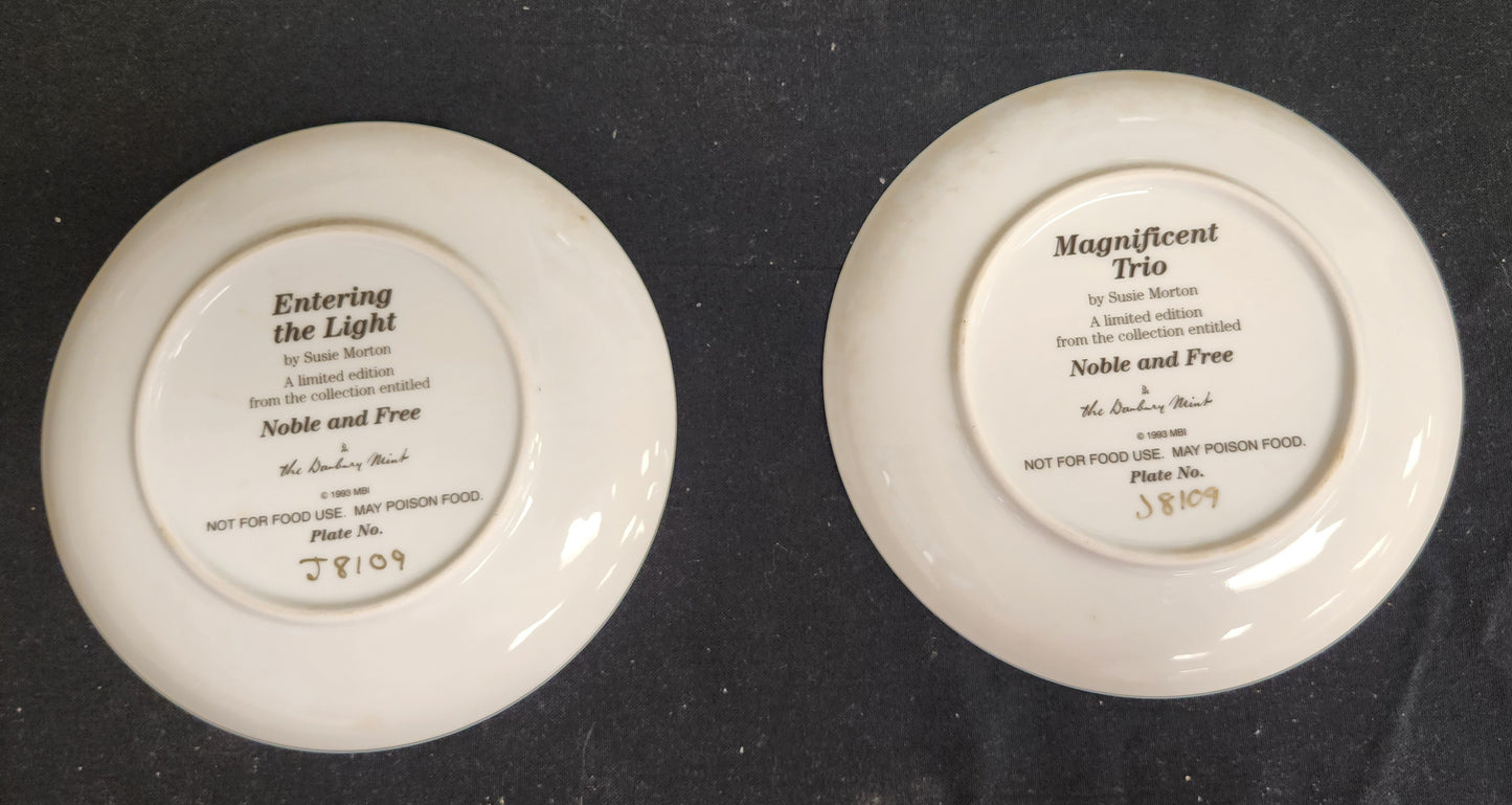 Collectible Plate by Danbury Mint - 'Noble and Free' Design, Vintage Americana