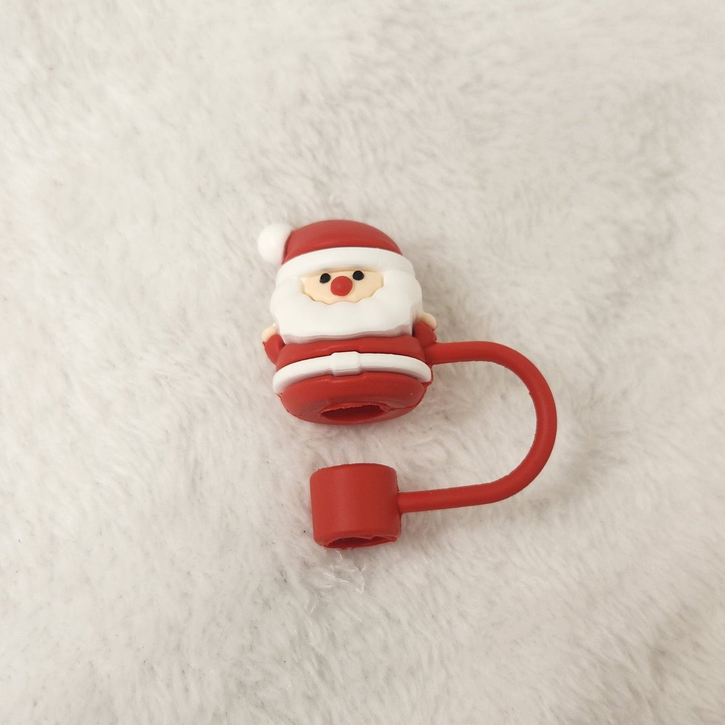 Festive 3-D Christmas Character Straw Topper for Holiday Fun