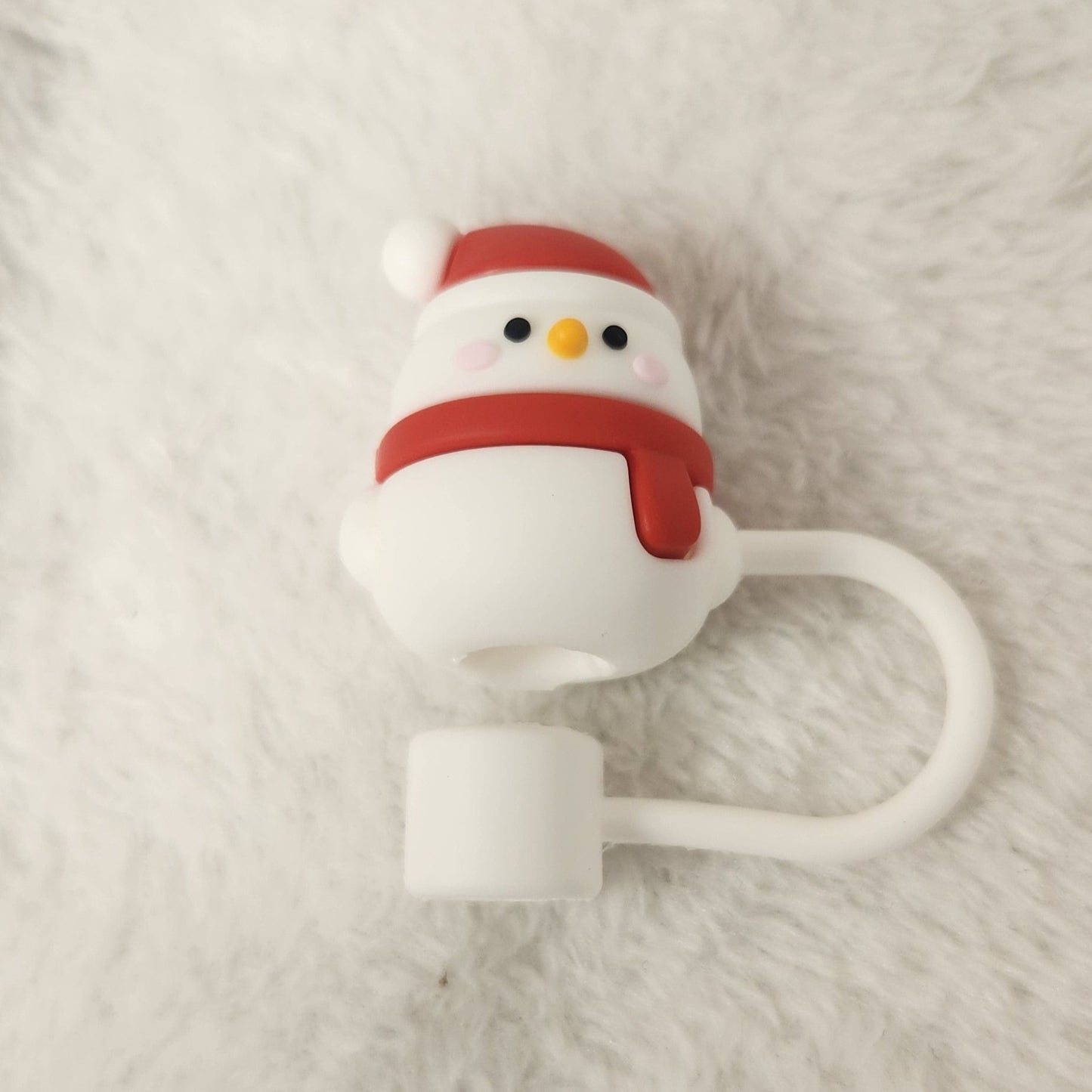 Festive 3-D Christmas Character Straw Topper for Holiday Fun