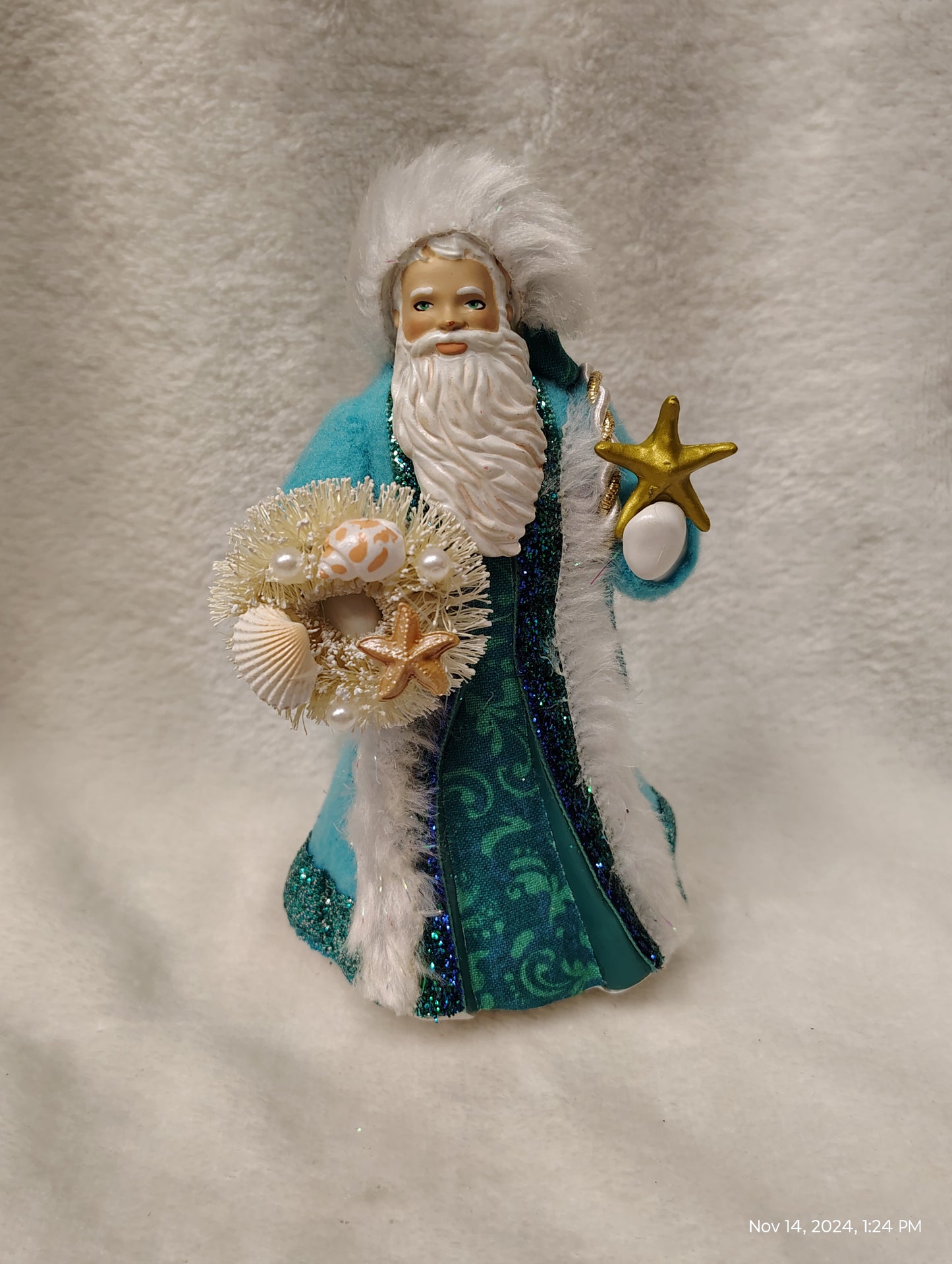 Nautical Father Christmas and Reindeer Hallmark Ornament