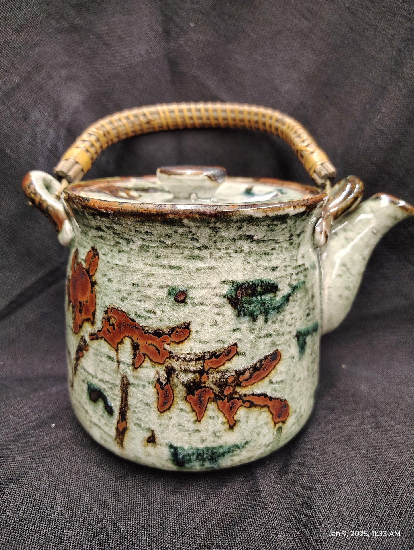 Rustic Olive Green Teapot Set