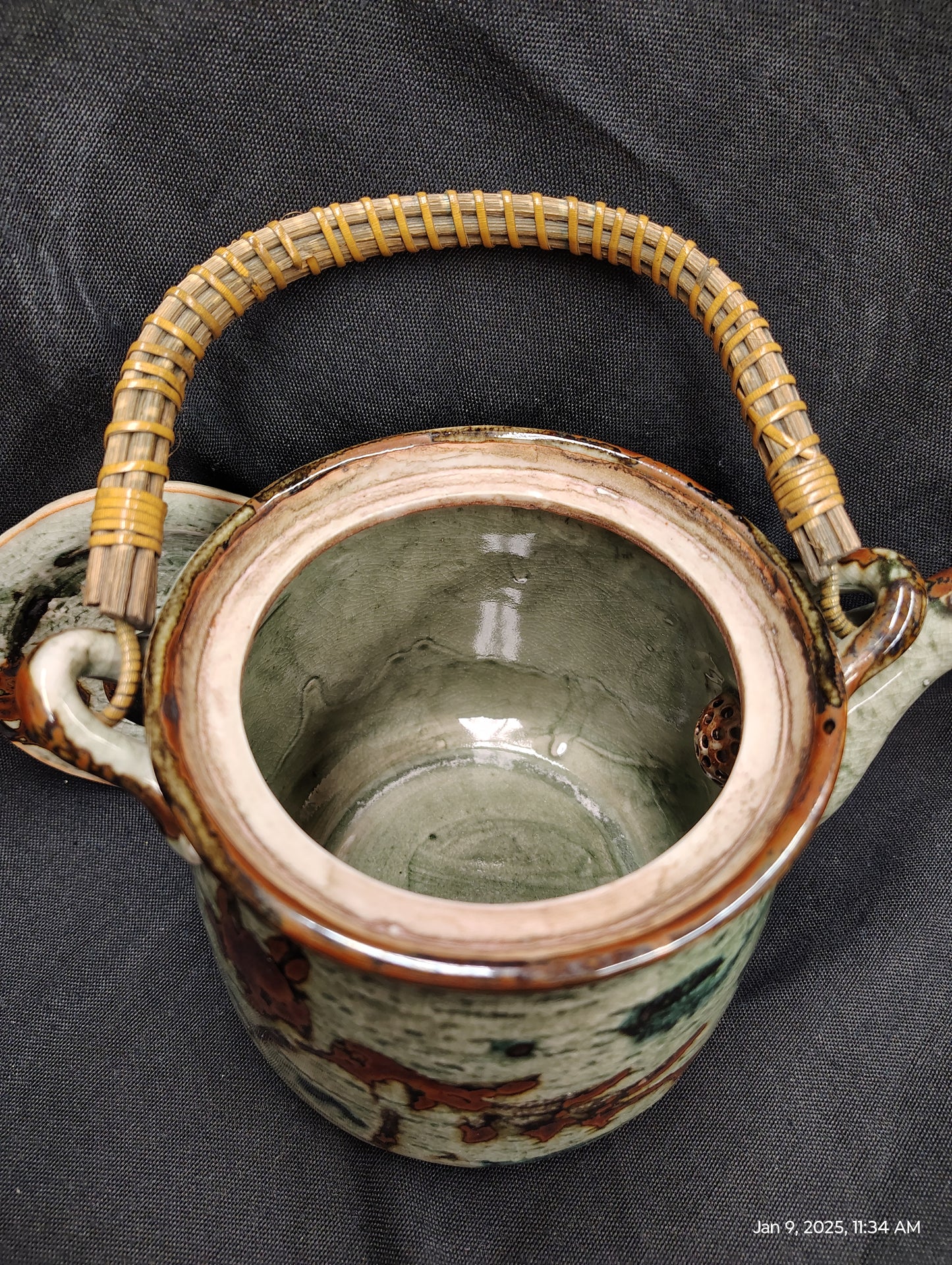 Rustic Olive Green Teapot Set