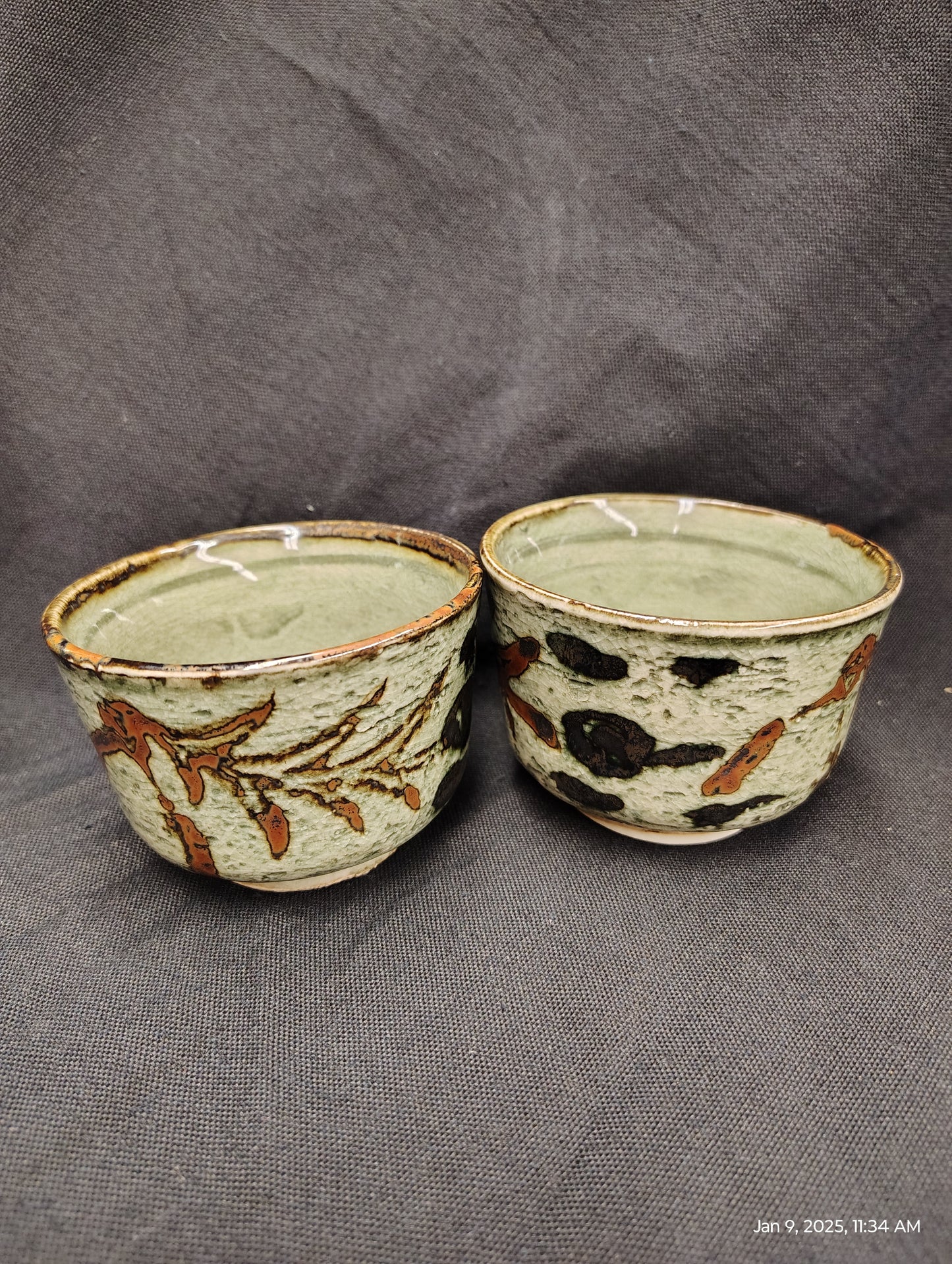 Rustic Olive Green Teapot Set
