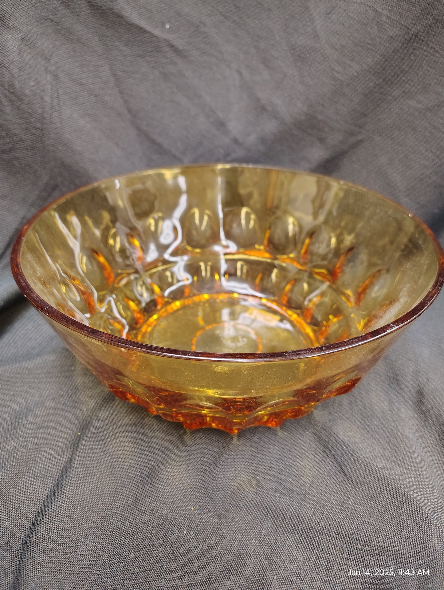 Federal Glass Thumbprint Bowl