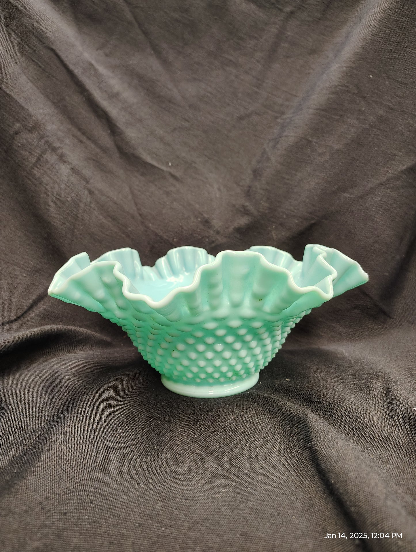 Hobnail Turquoise Bowl