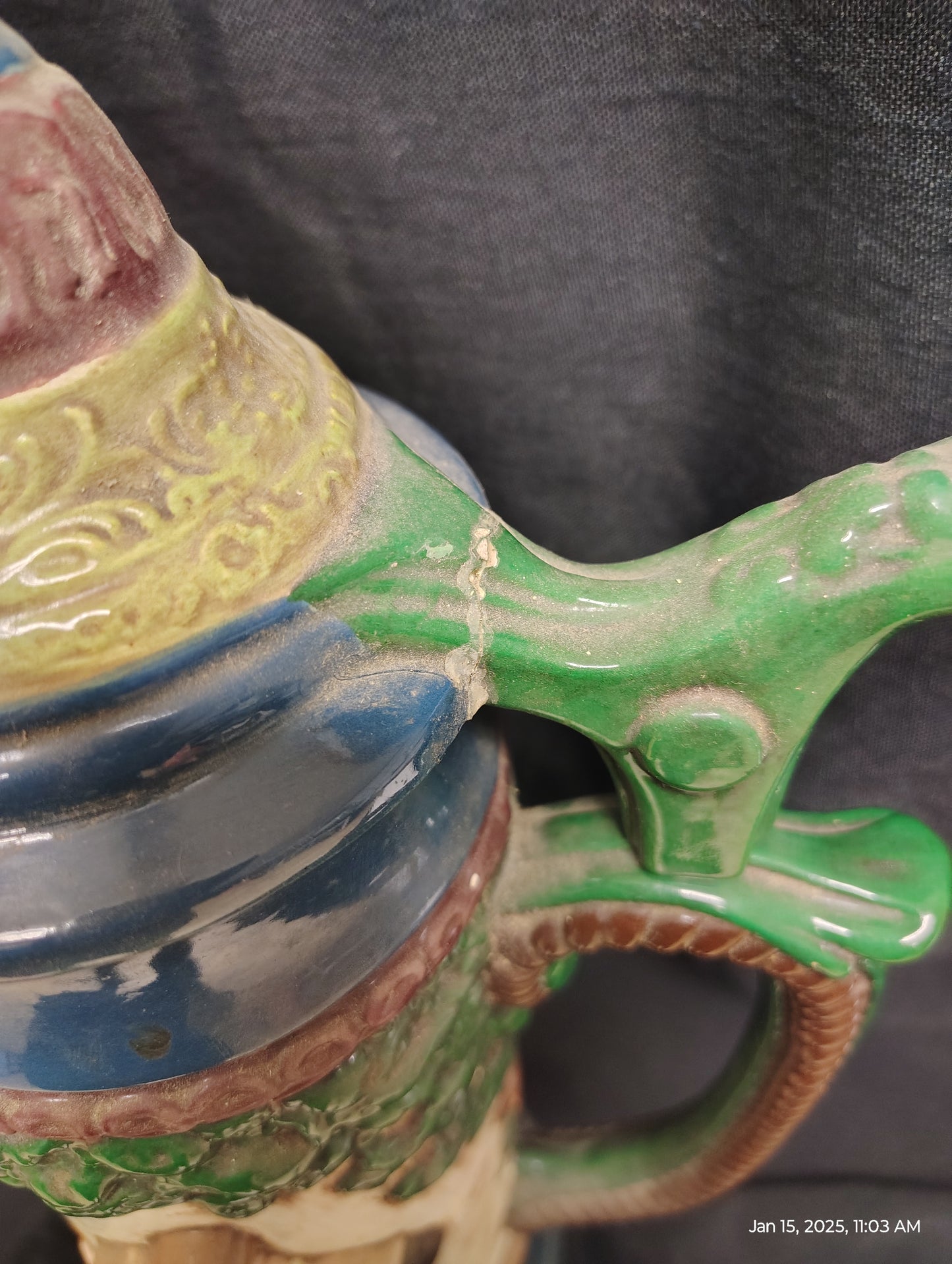 1976 Atlantic Mold Man with Child/ beer stein