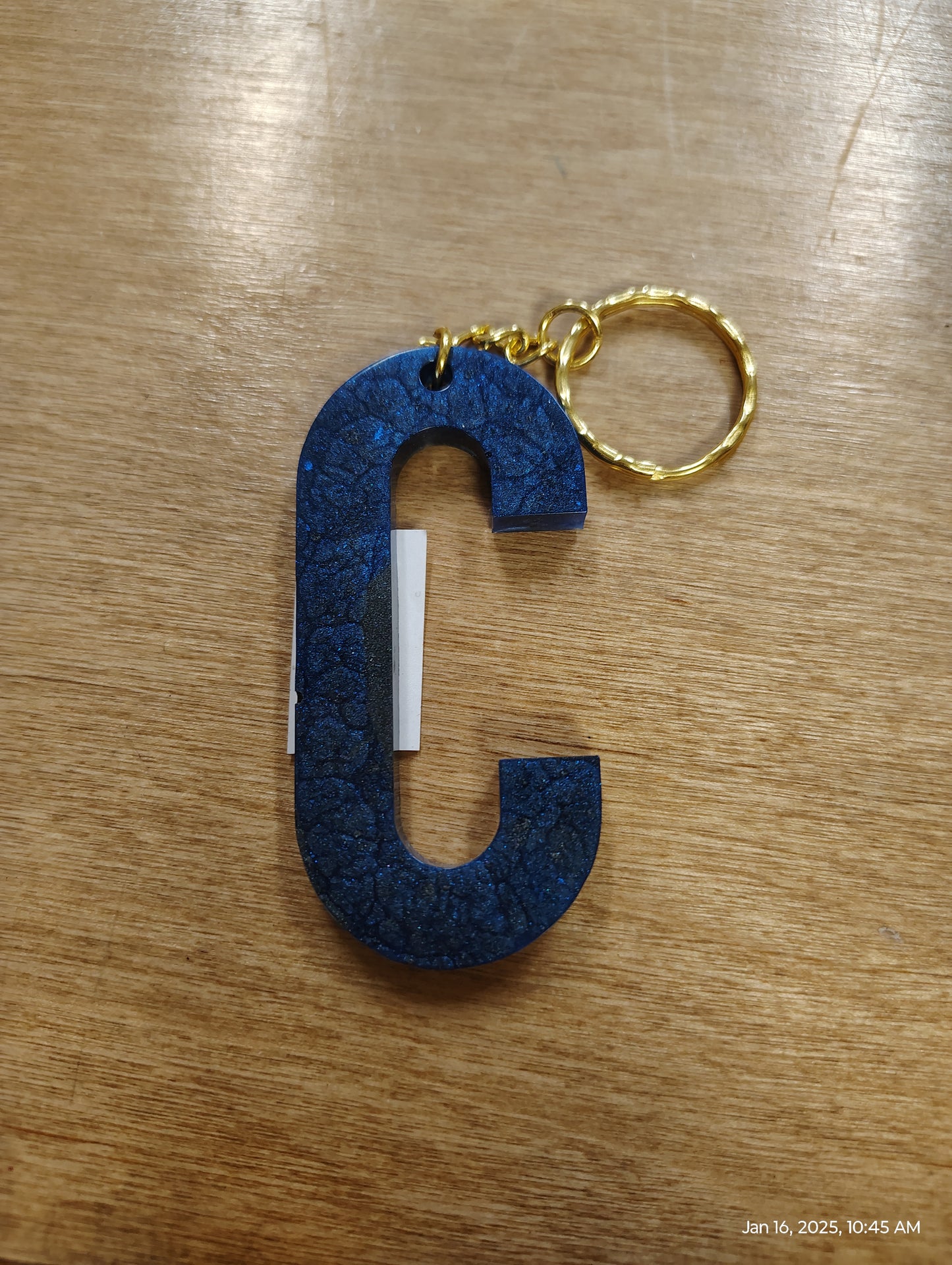 Resin Alphabet Keychains A thru L