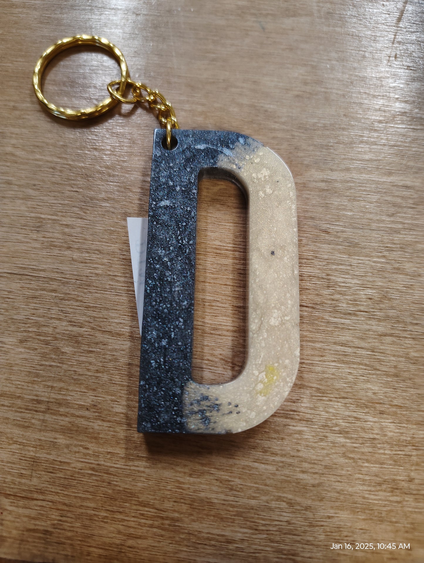 Resin Alphabet Keychains A thru L