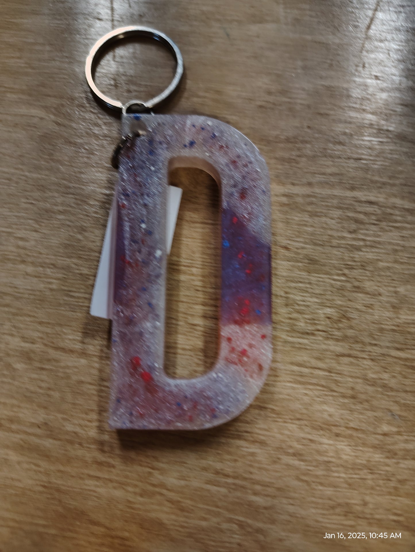 Resin Alphabet Keychains A thru L