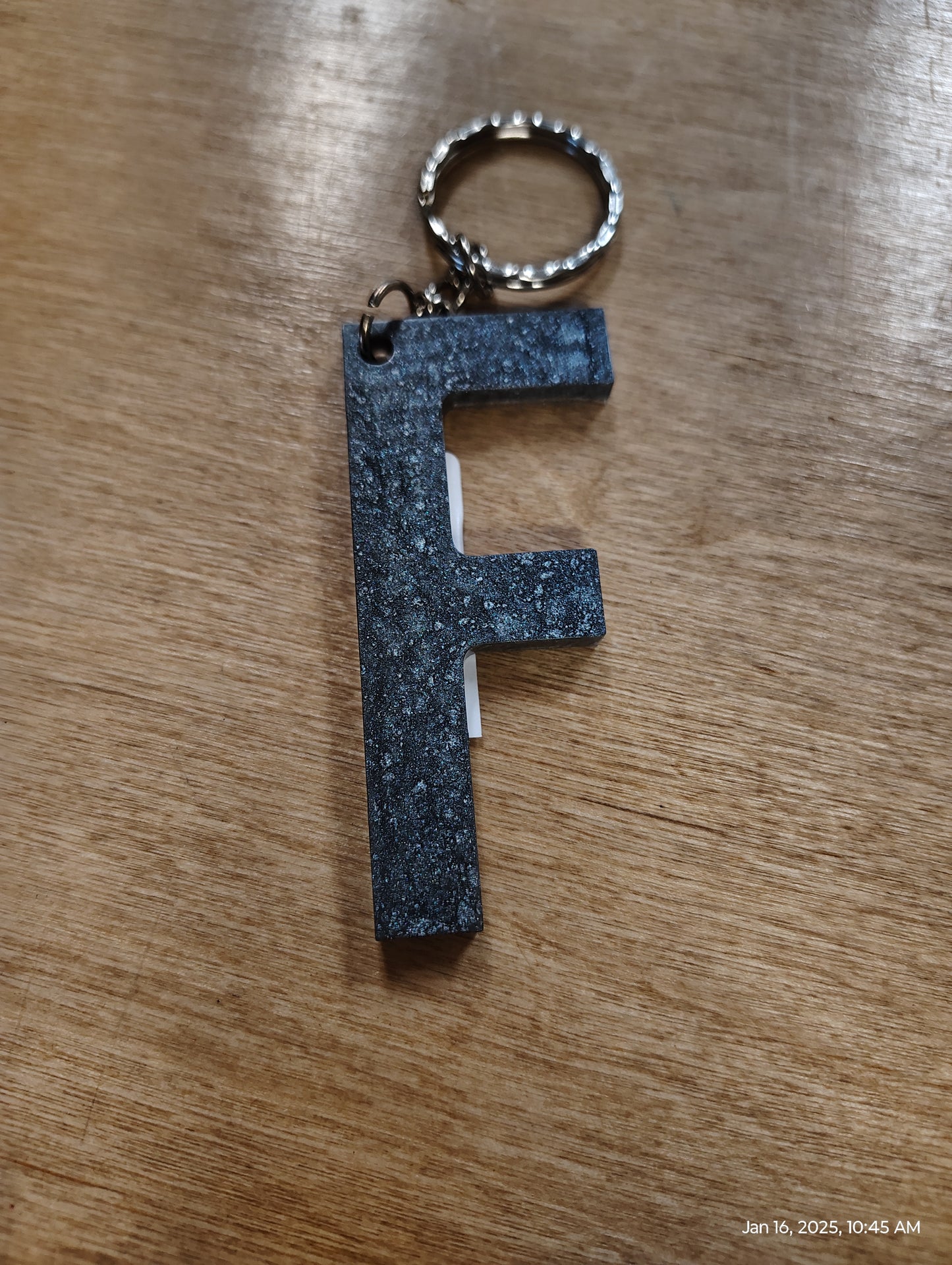 Resin Alphabet Keychains A thru L