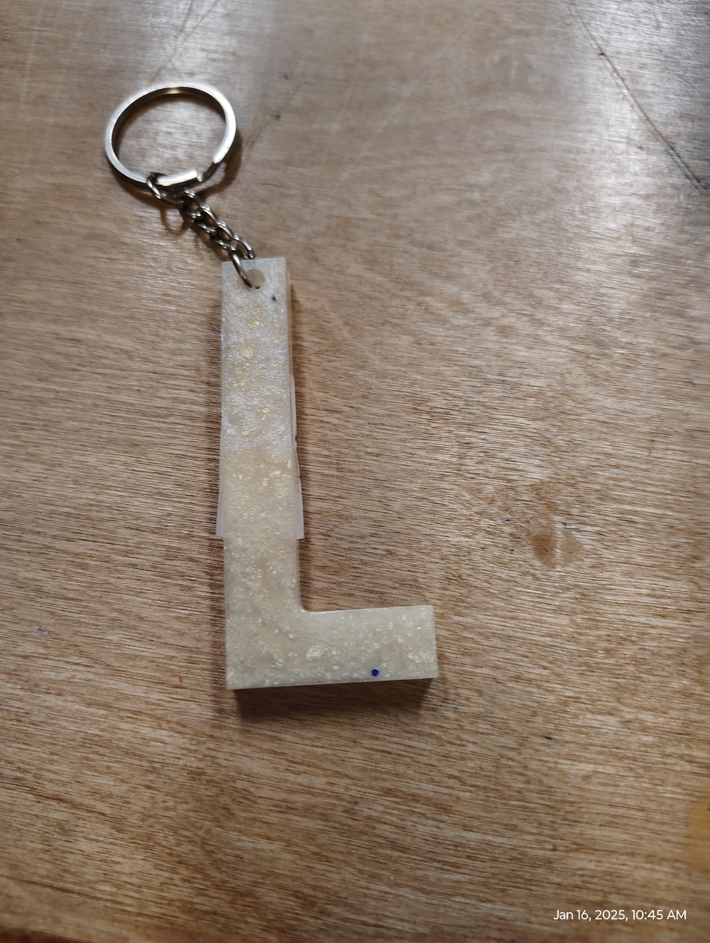 Resin Alphabet Keychains A thru L