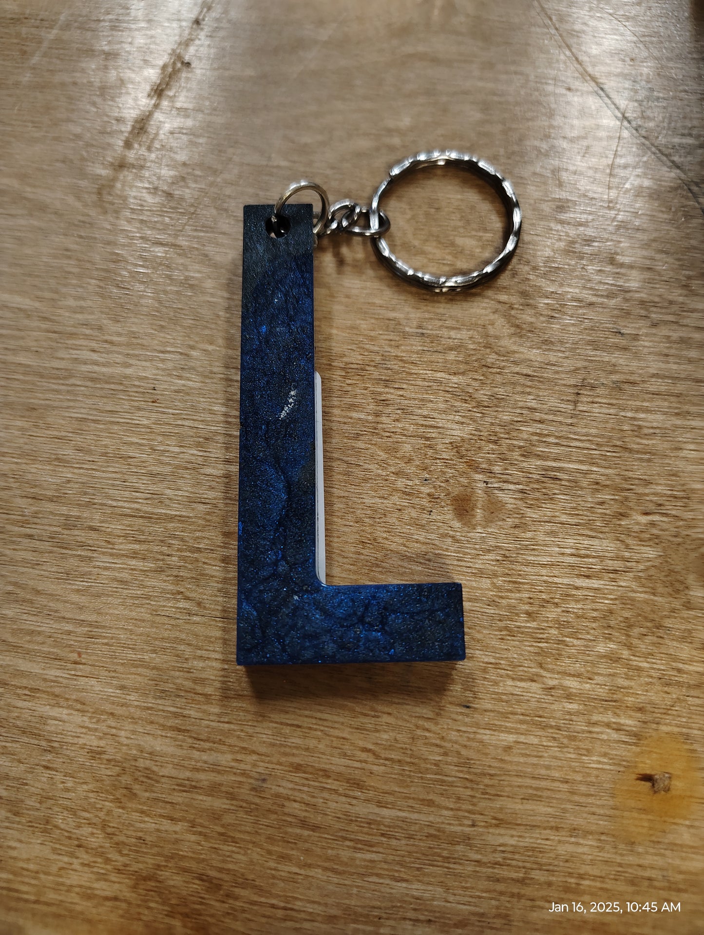 Resin Alphabet Keychains A thru L
