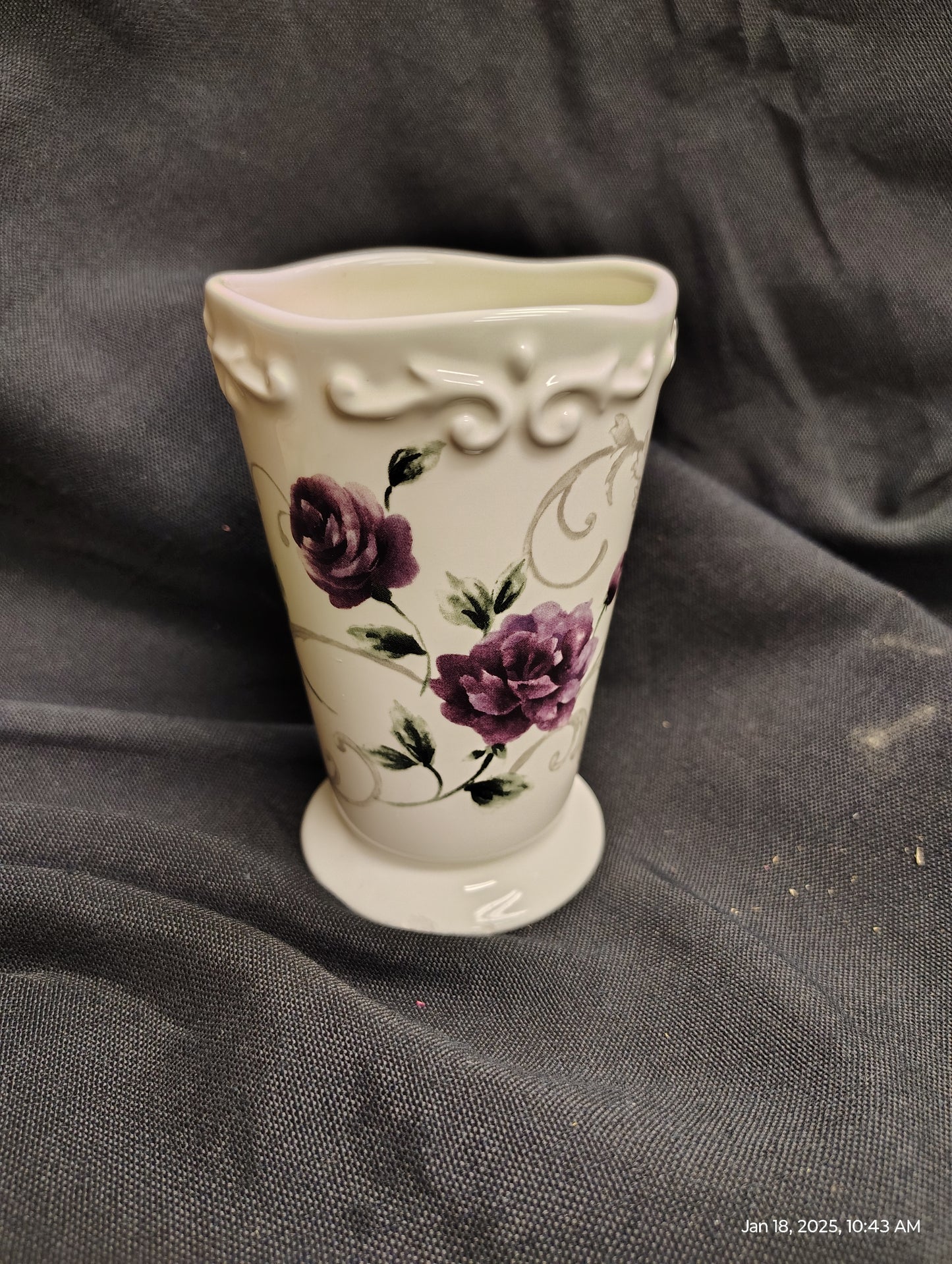 Julie Bordeaux Bathroom Tumbler - Purple and Green