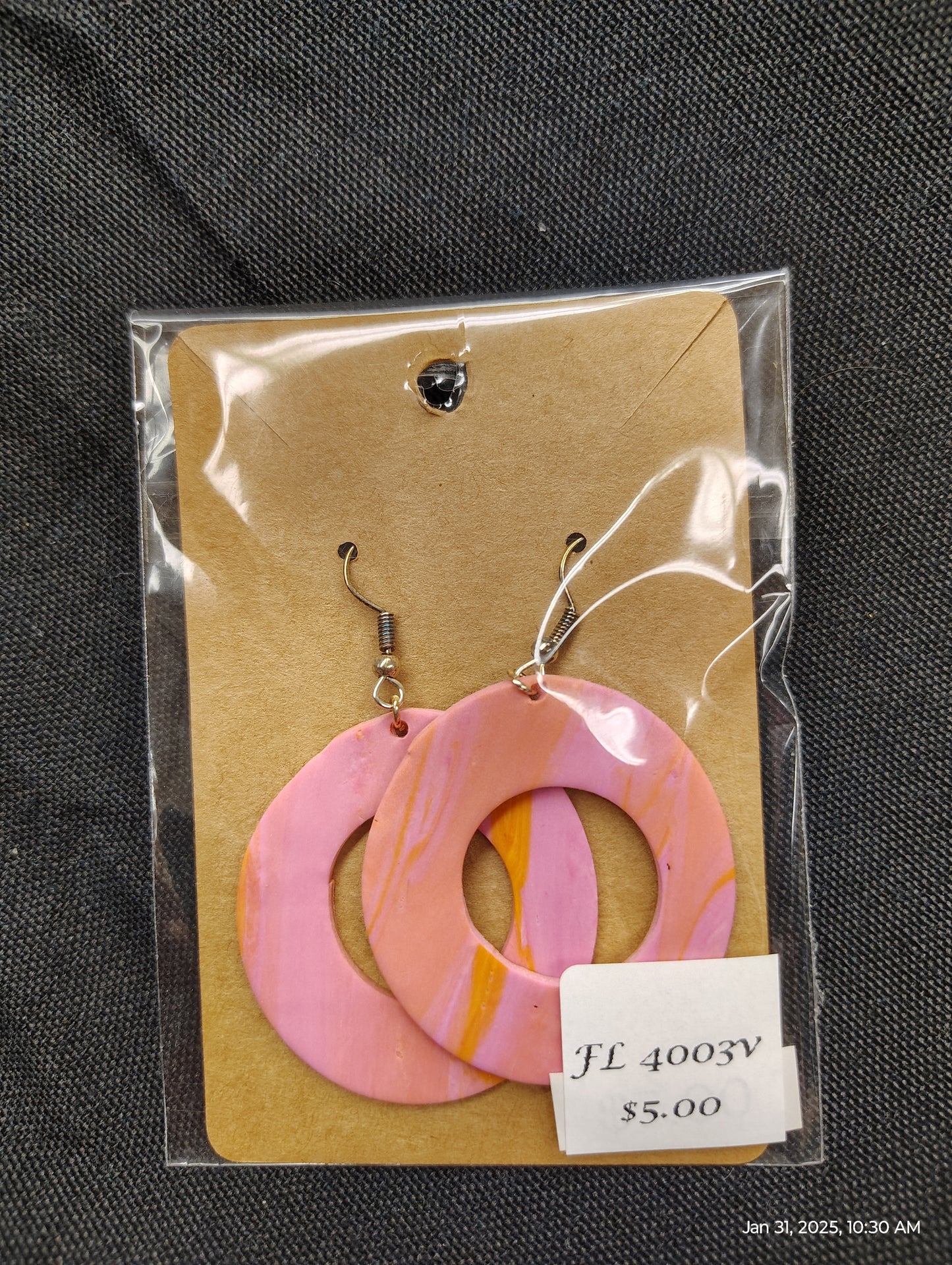 Circle Style Dangle Earrings by FL