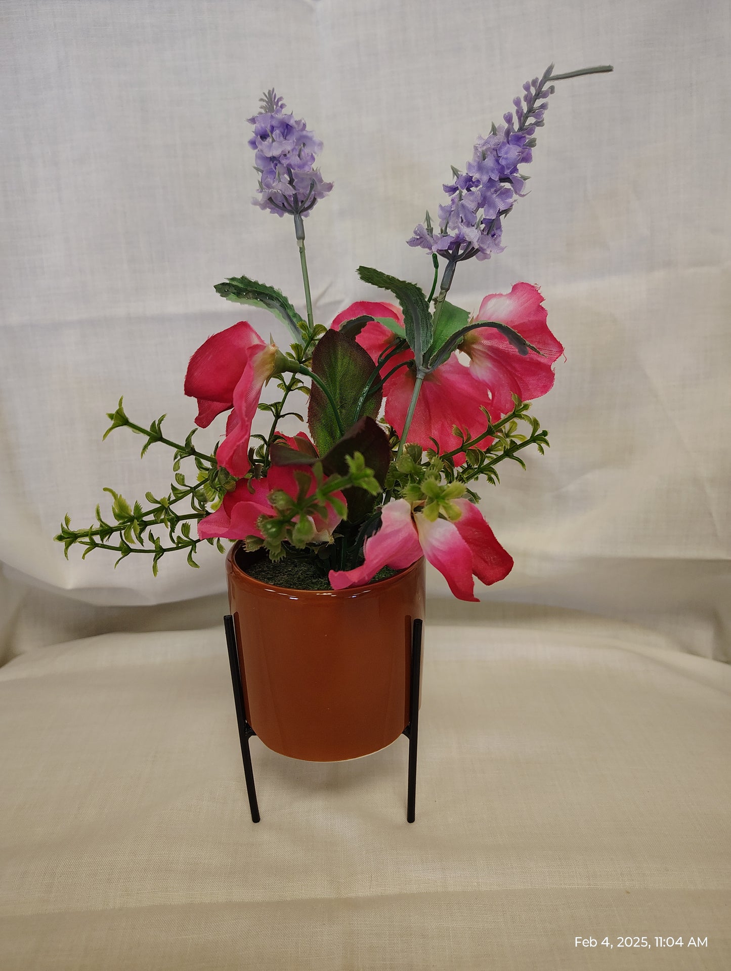 Artificial Floral Display in Chic Footed Vase
