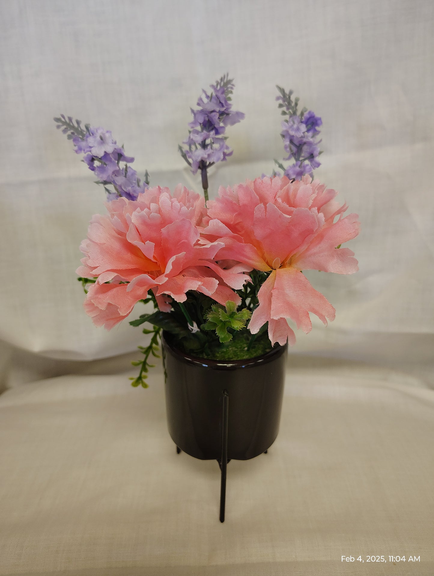 Artificial Floral Display in Chic Footed Vase
