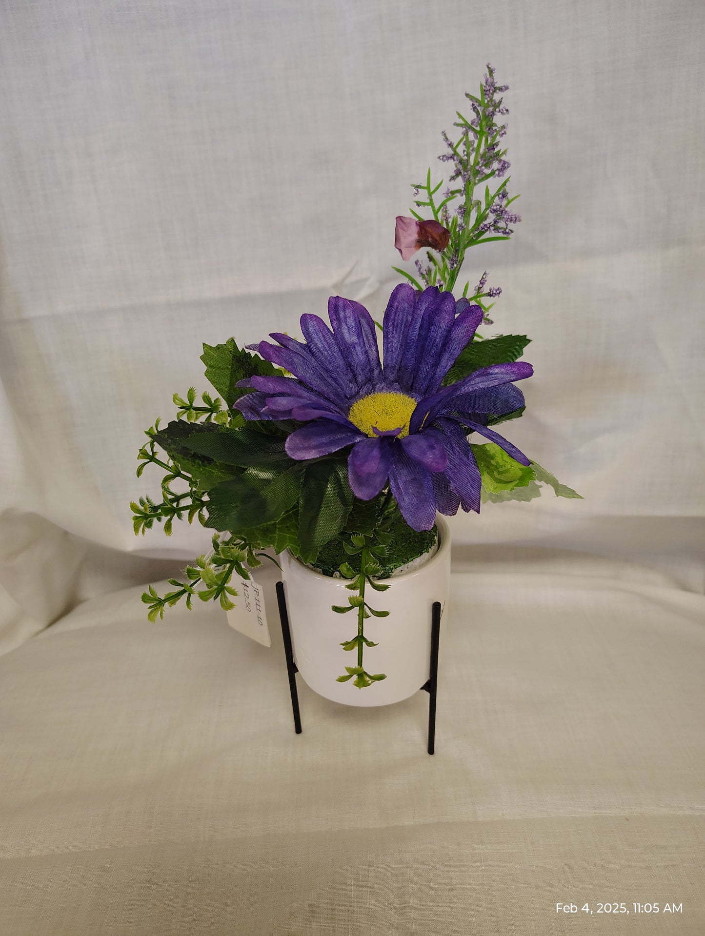 Artificial Floral Display in Chic Footed Vase