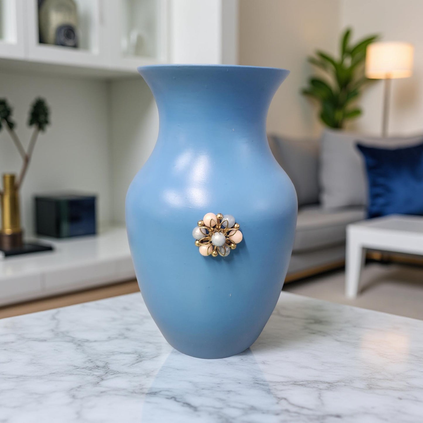 Rustic Kitchen Table Centerpiece, Vintage Style Vase - Home Decor