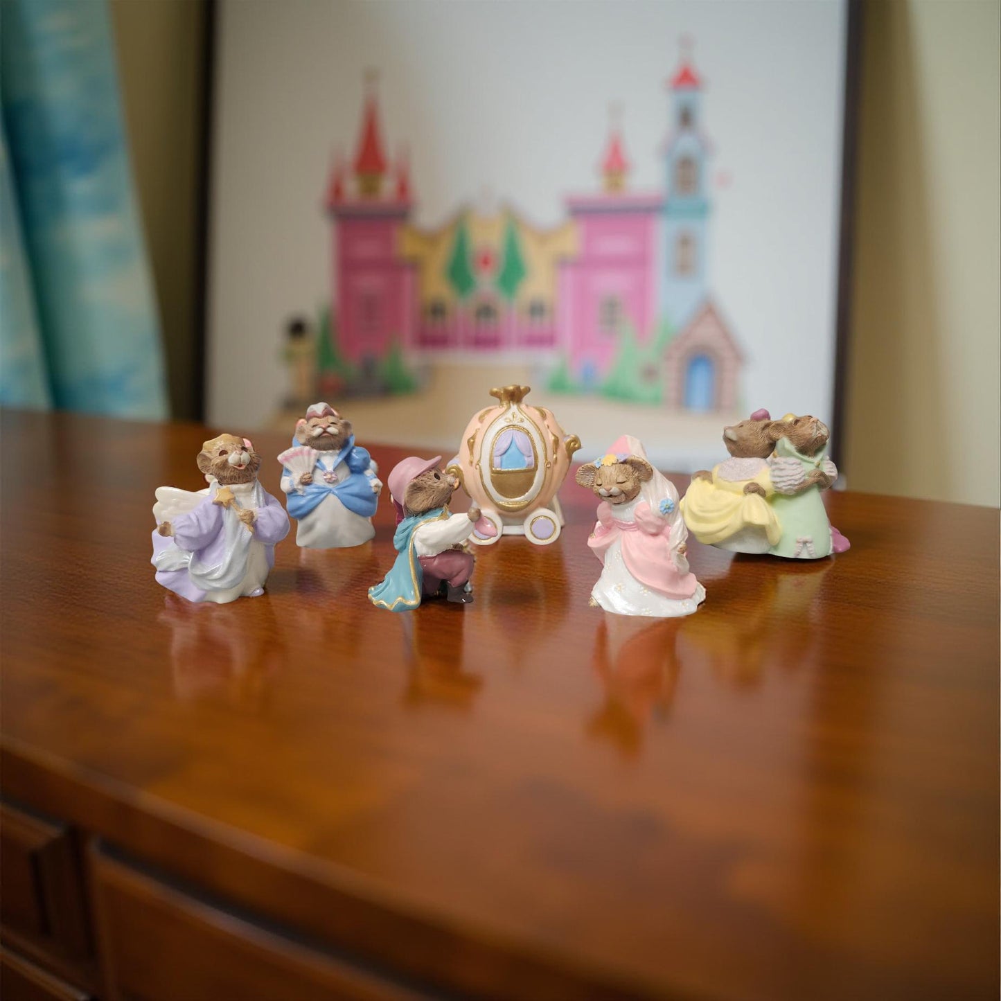 5-Piece Cinderella Figurines 1995 - Hallmark Keepsake Collector's Club Set