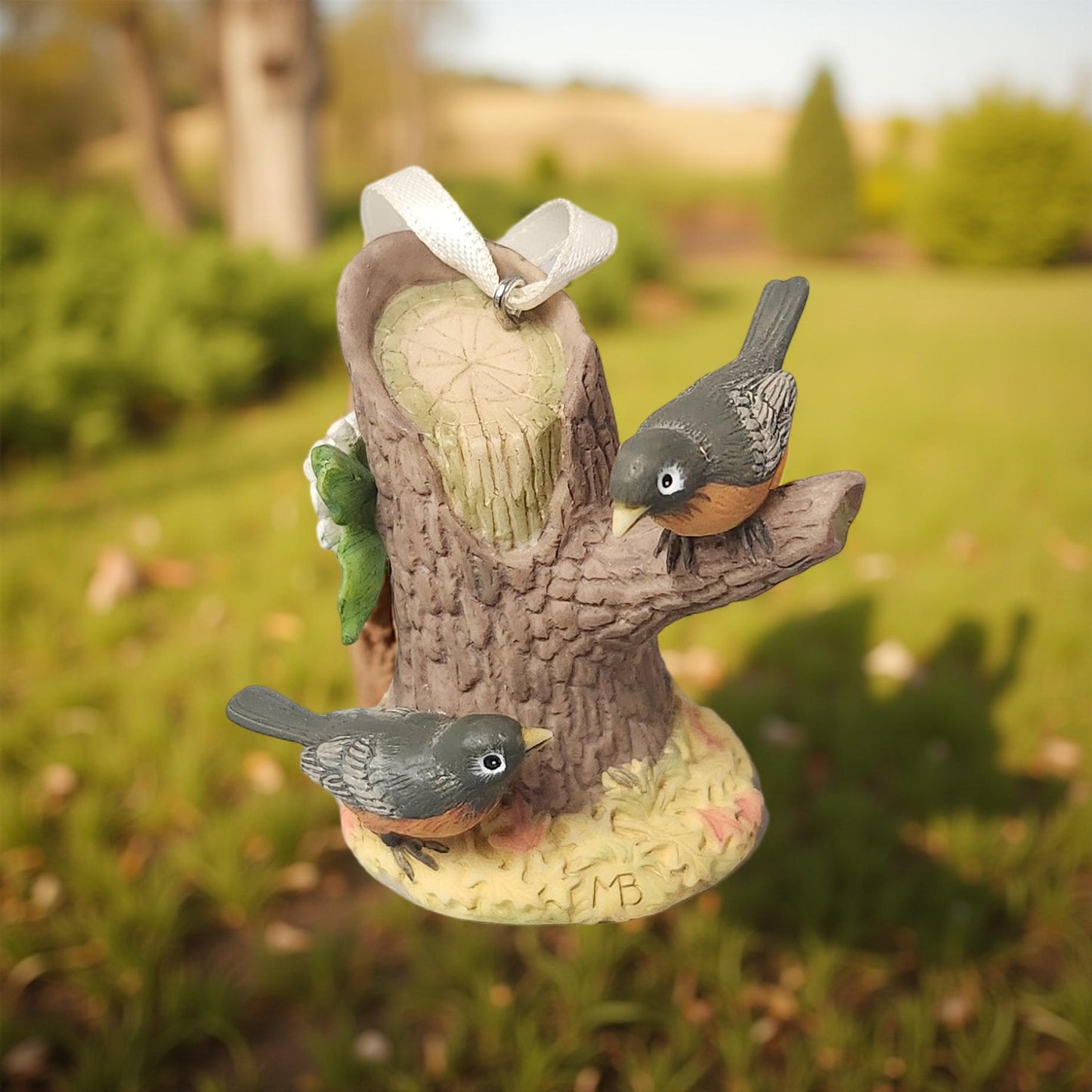 2004 Relaxing Robins Ornament - Vintage Marjolein Bastin's Easter Hallmark Collection