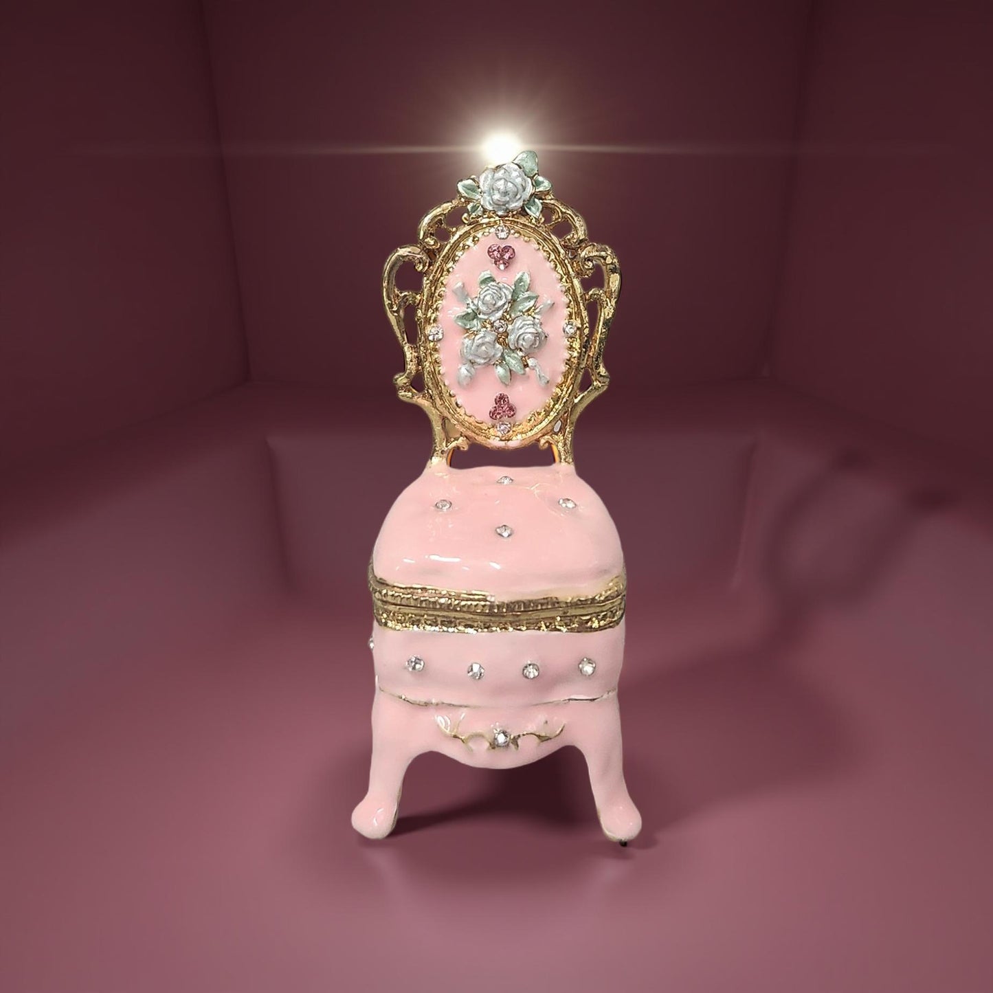Pink Jeweled Chair – Trinket Box