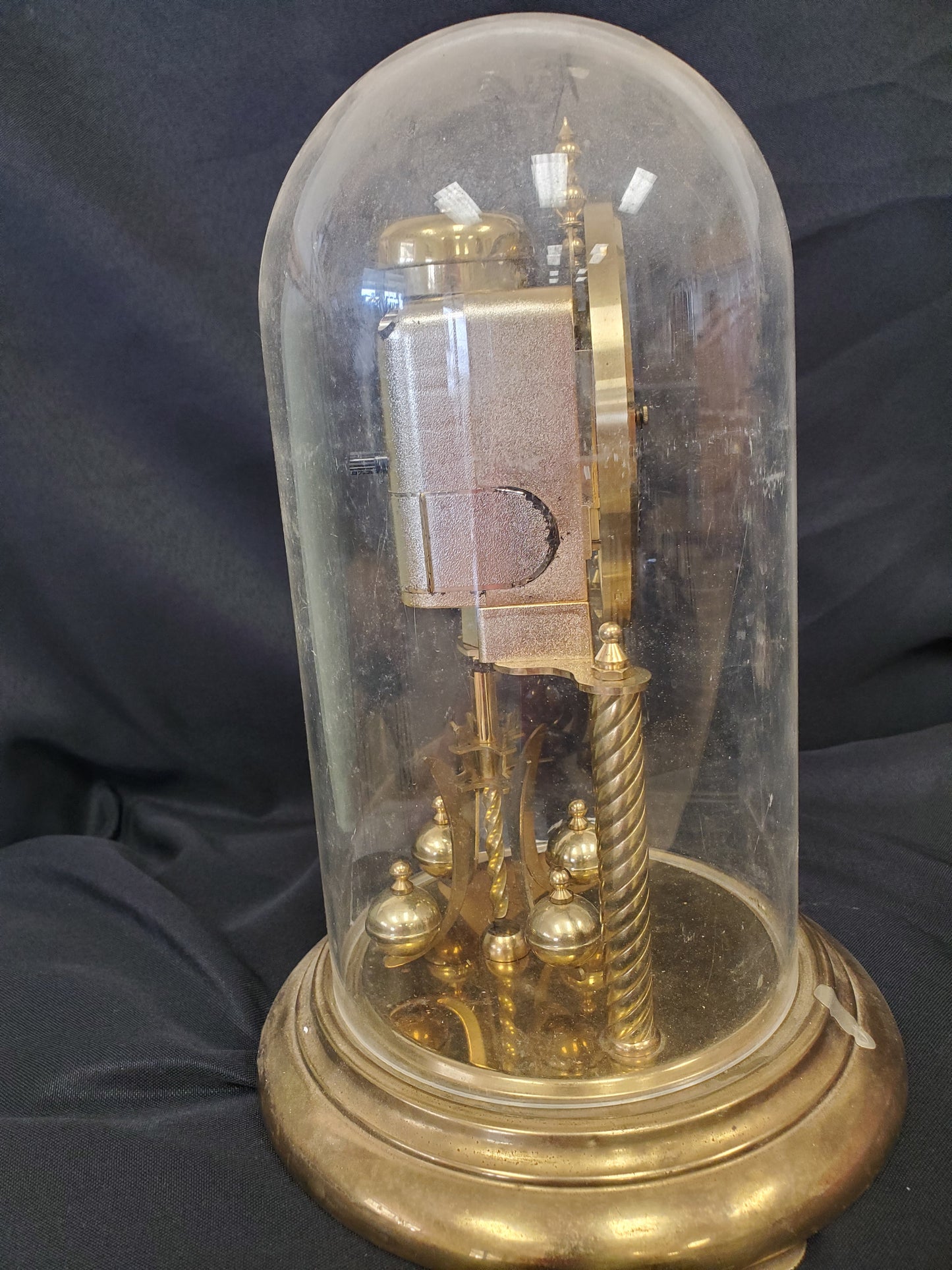 Kundo Roman Numeral Glass Dome Anniversary Clock