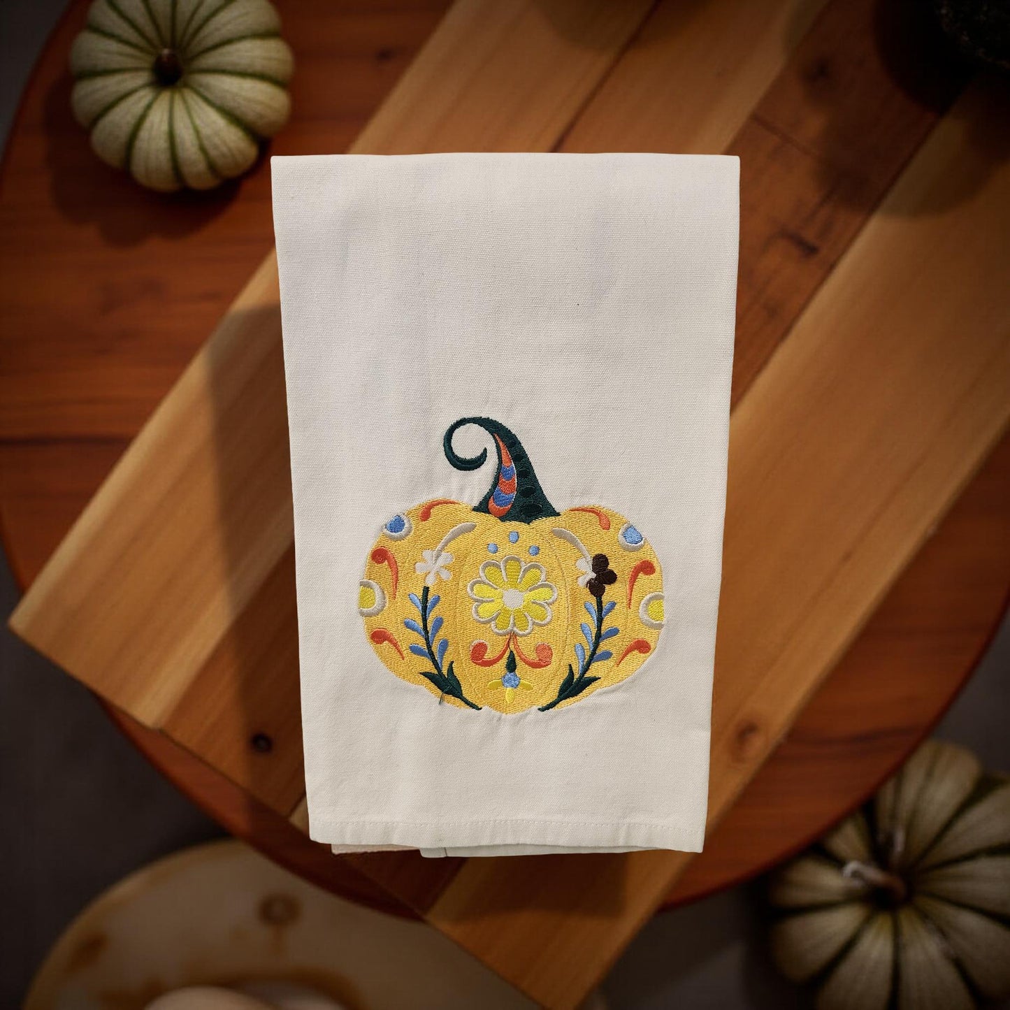 Hand-Crafted Embroidered Halloween Hand Towels