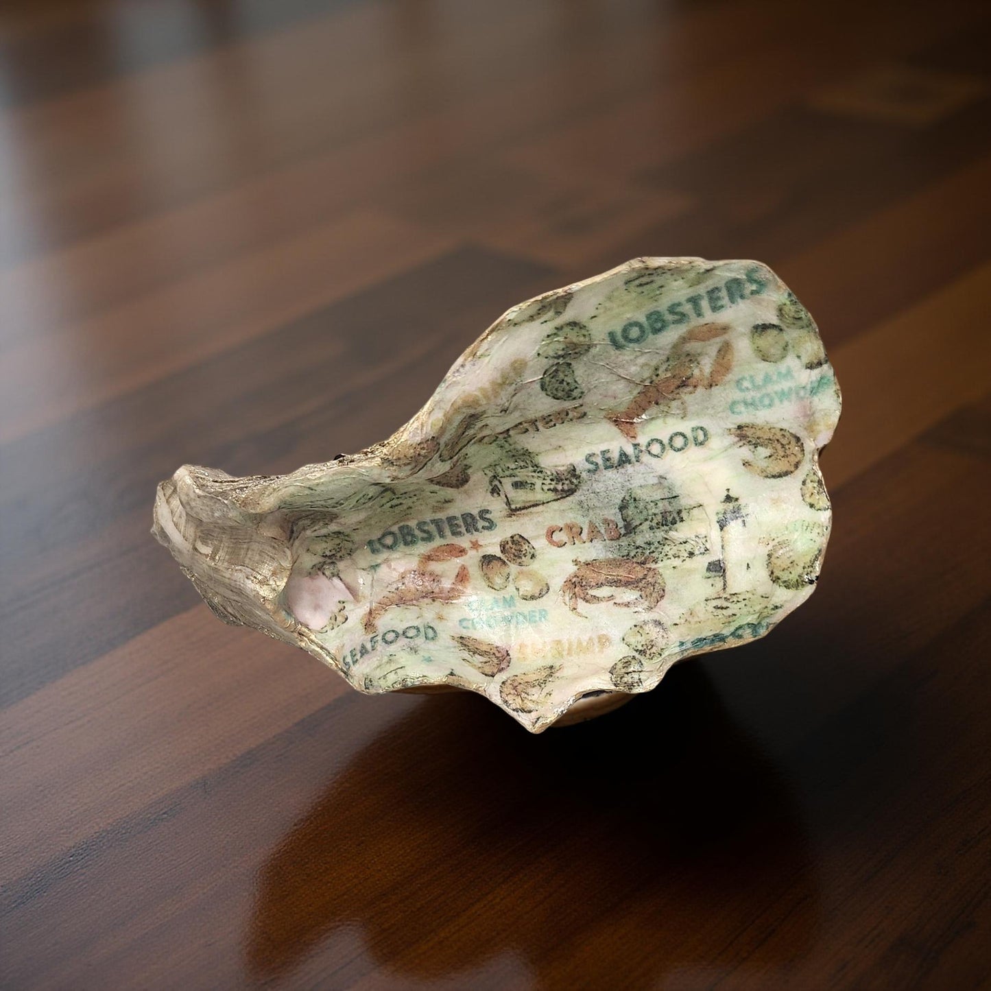 Decorative Louisiana Oyster Shell Art - Hand-crafted
