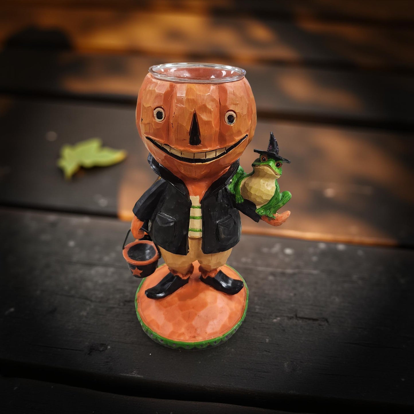 Vintage Jack-o-Lantern Candle Holders - Halloween Decor