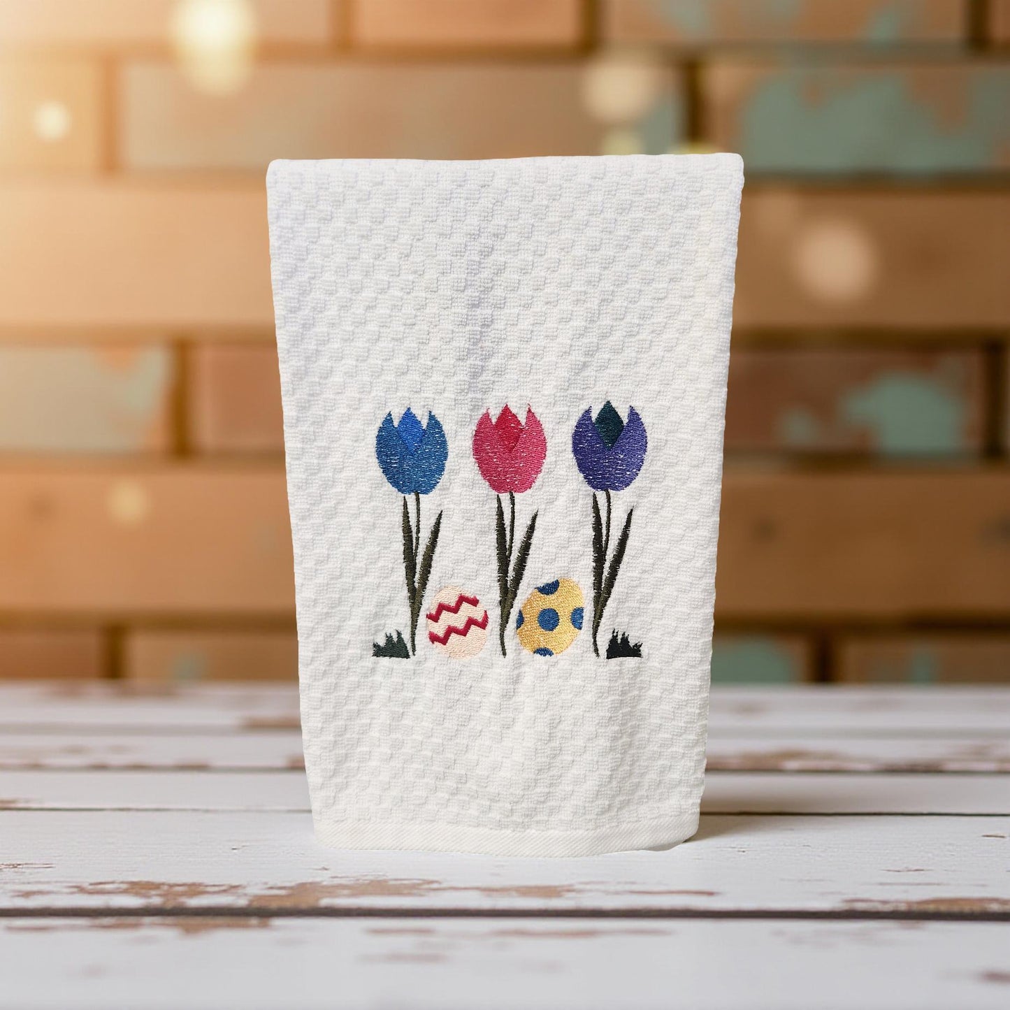 Hand-Crafted Embroidered Easter Hand Towels