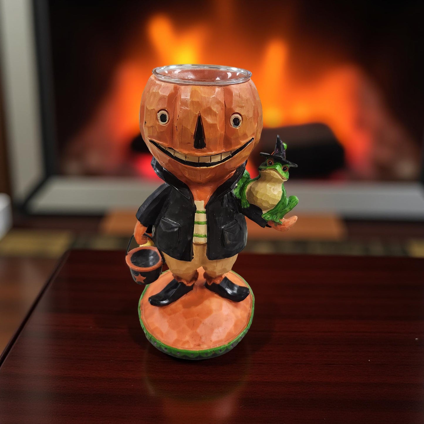 Vintage Jack-o-Lantern Candle Holders - Halloween Decor