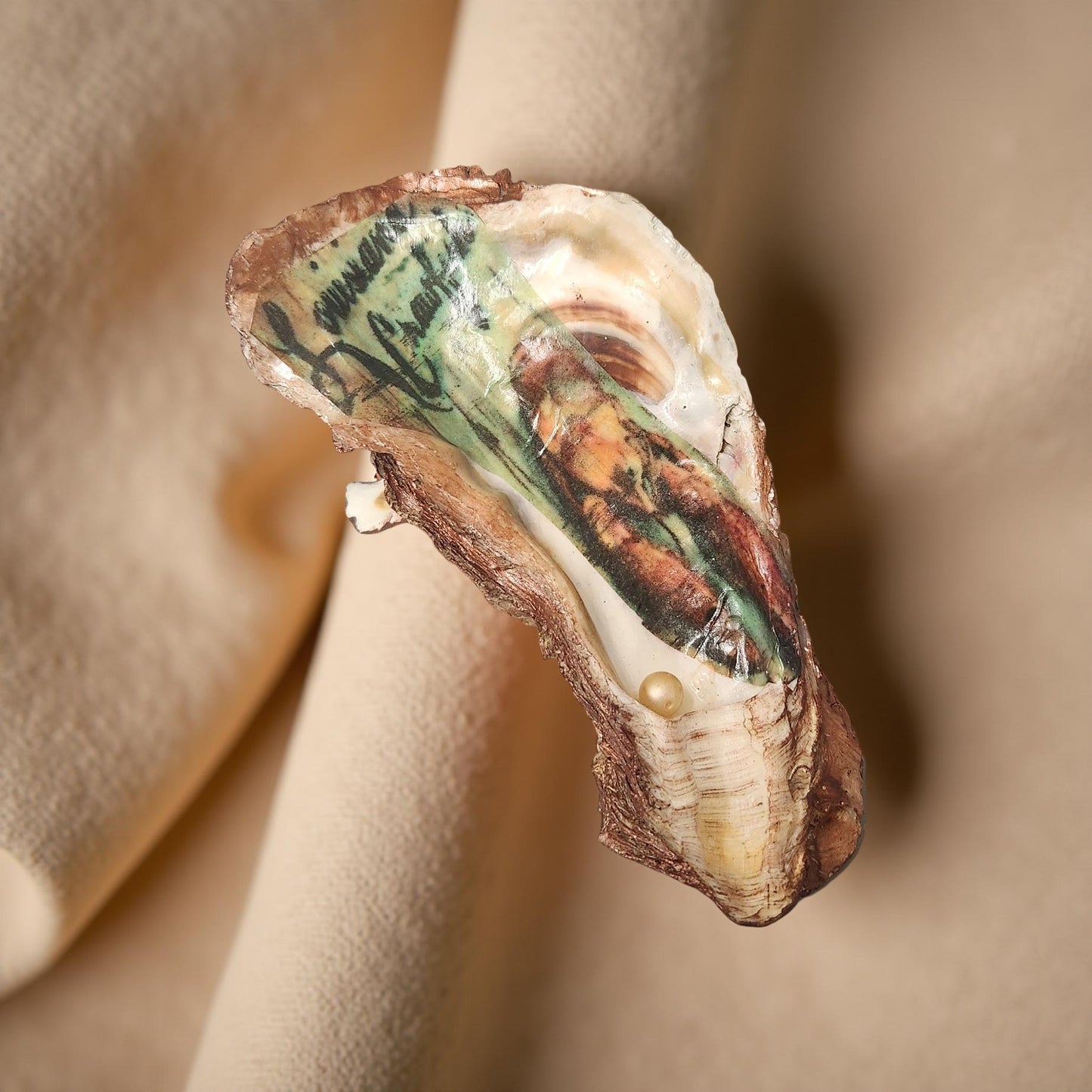 Decorative Louisiana Oyster Shell Art - Hand-crafted