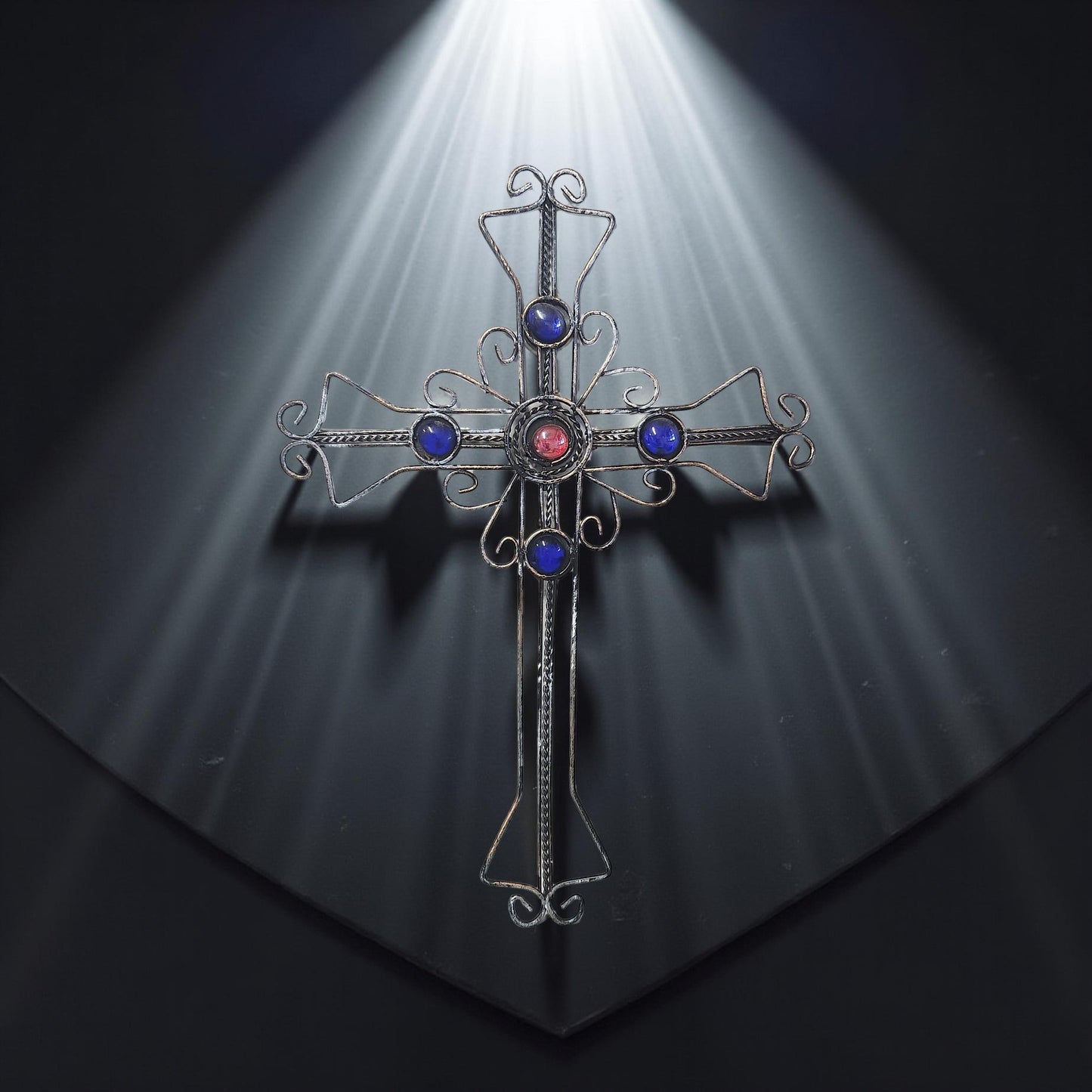 Ornate Silver Wall Hanging Crosses