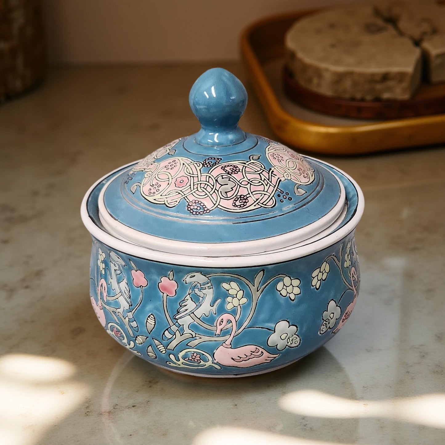 “Vintage Jena Hall Toyo Trading Co. H.F.P. Macau Ceramic Trinket Box – Signature Label”