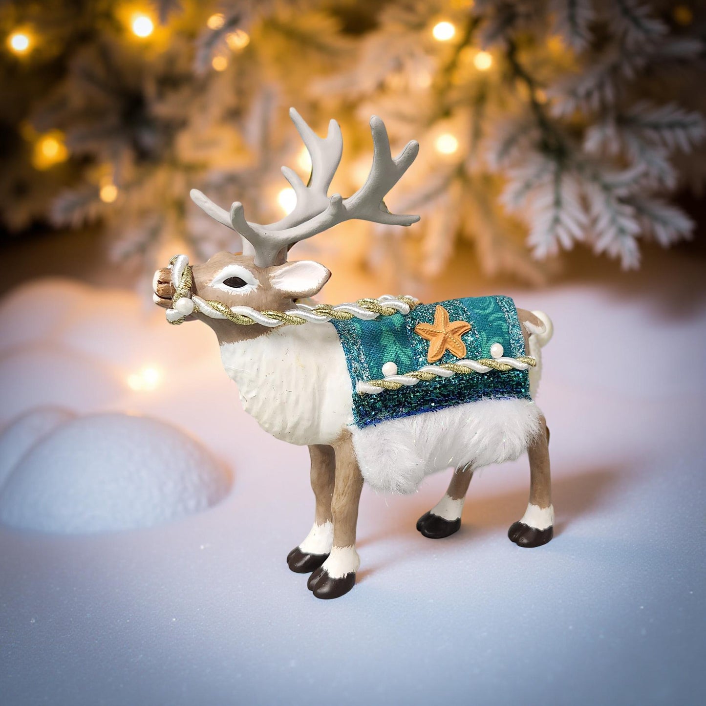 Nautical Father Christmas and Reindeer Hallmark Ornament