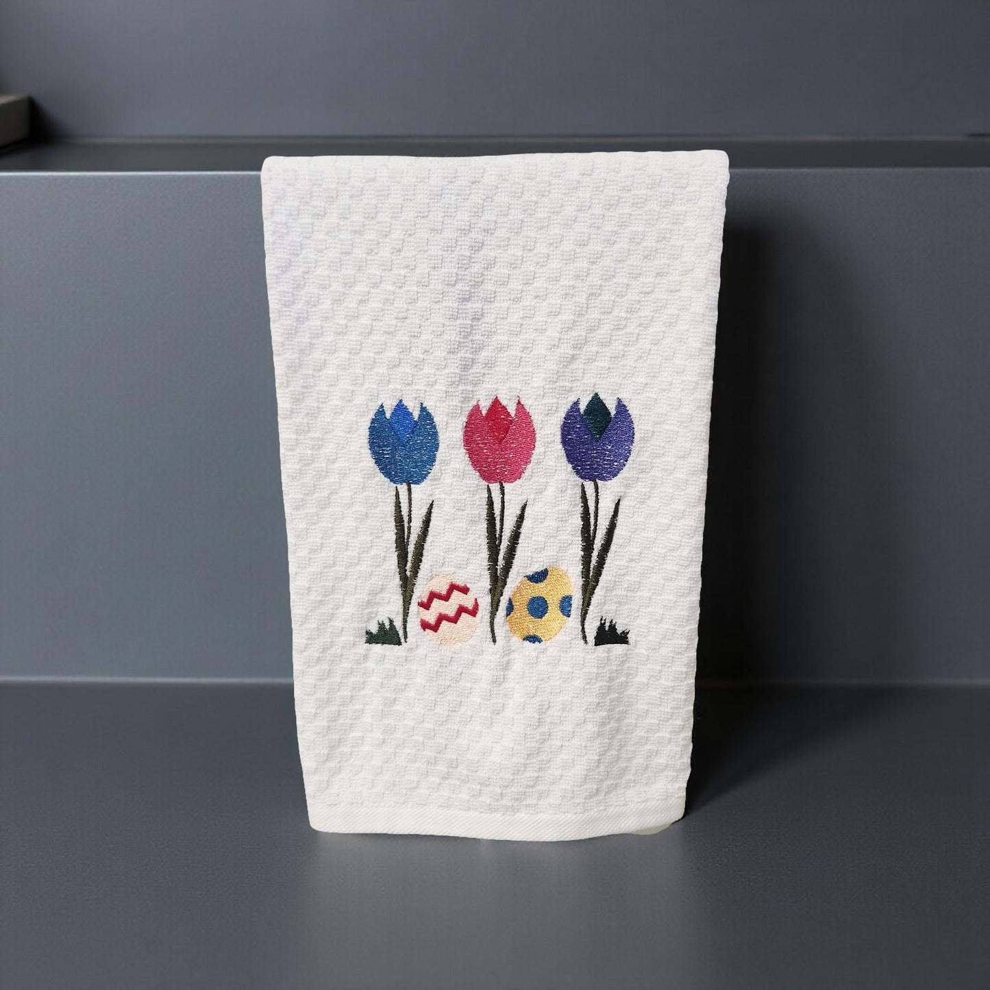 Hand-Crafted Embroidered Easter Hand Towels